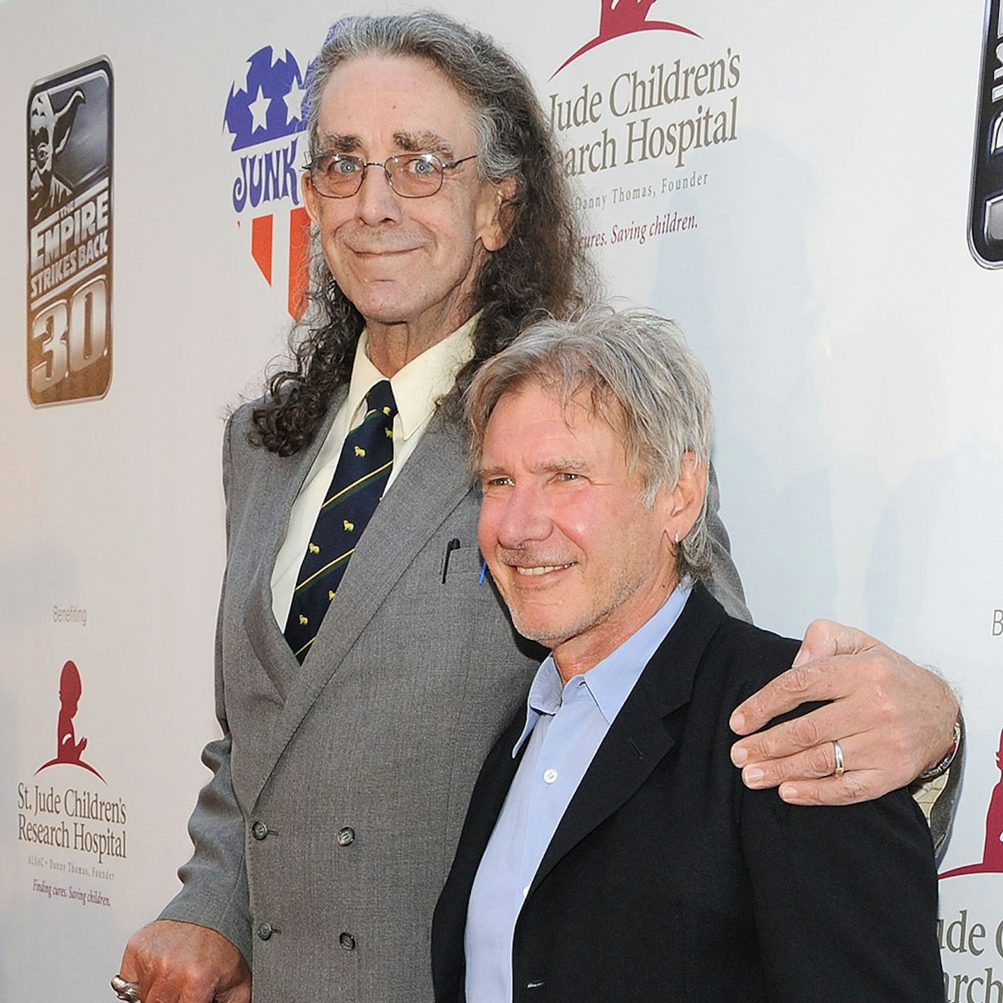 Peter and Harrison were close friends in real life too, pictured here in 2010