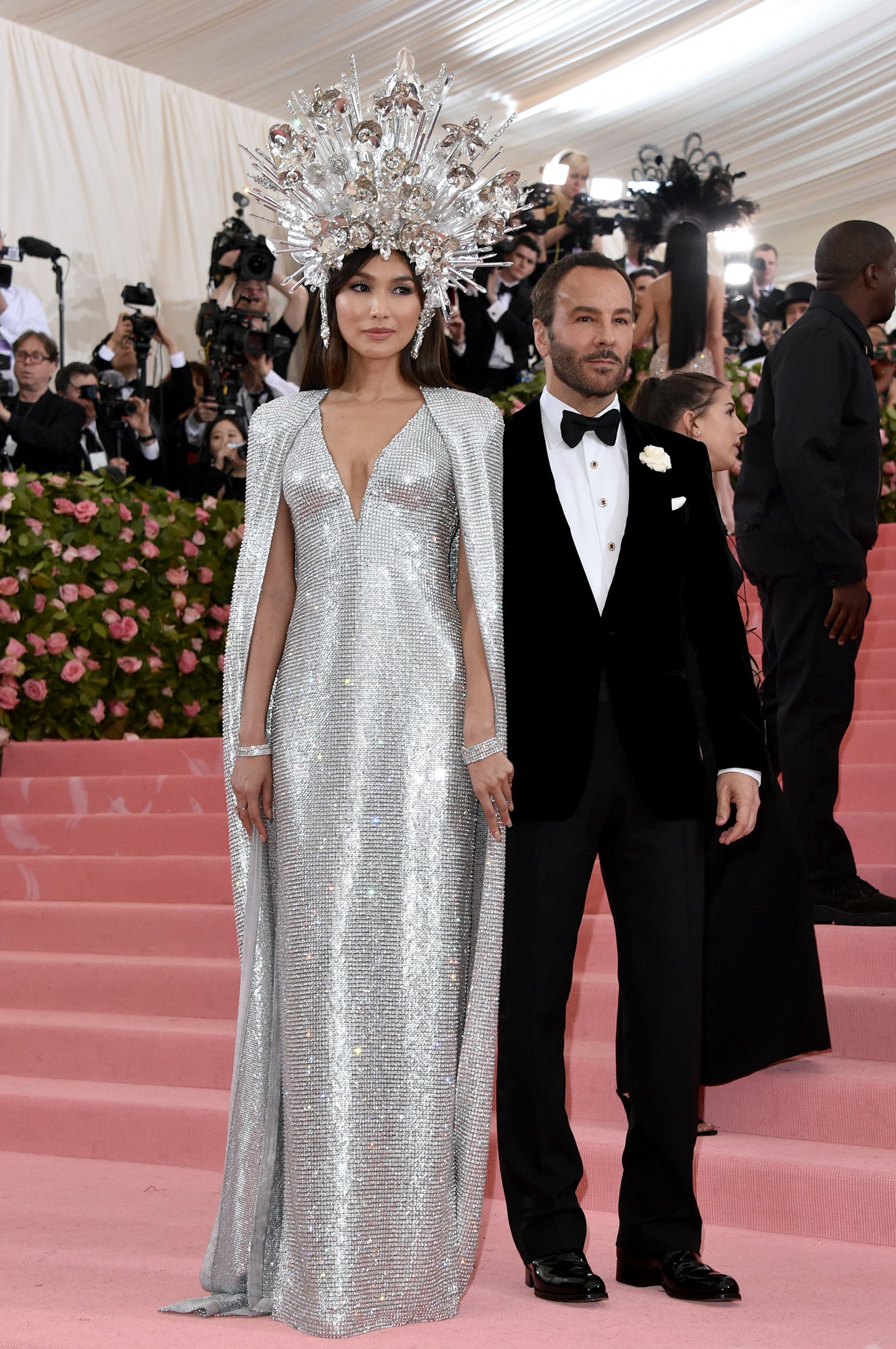Gemma Chan in Tom Ford with the designer