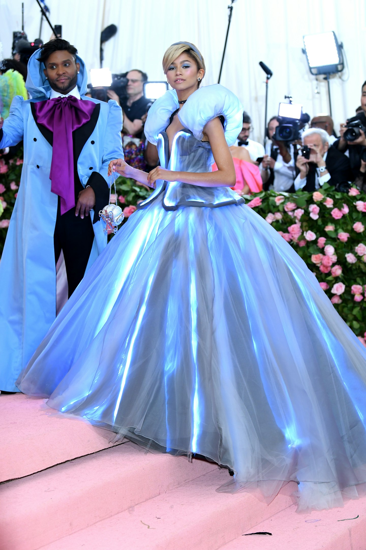 Zendaya gave major Cinderella vibes in a light-up Tommy Hilfiger dress