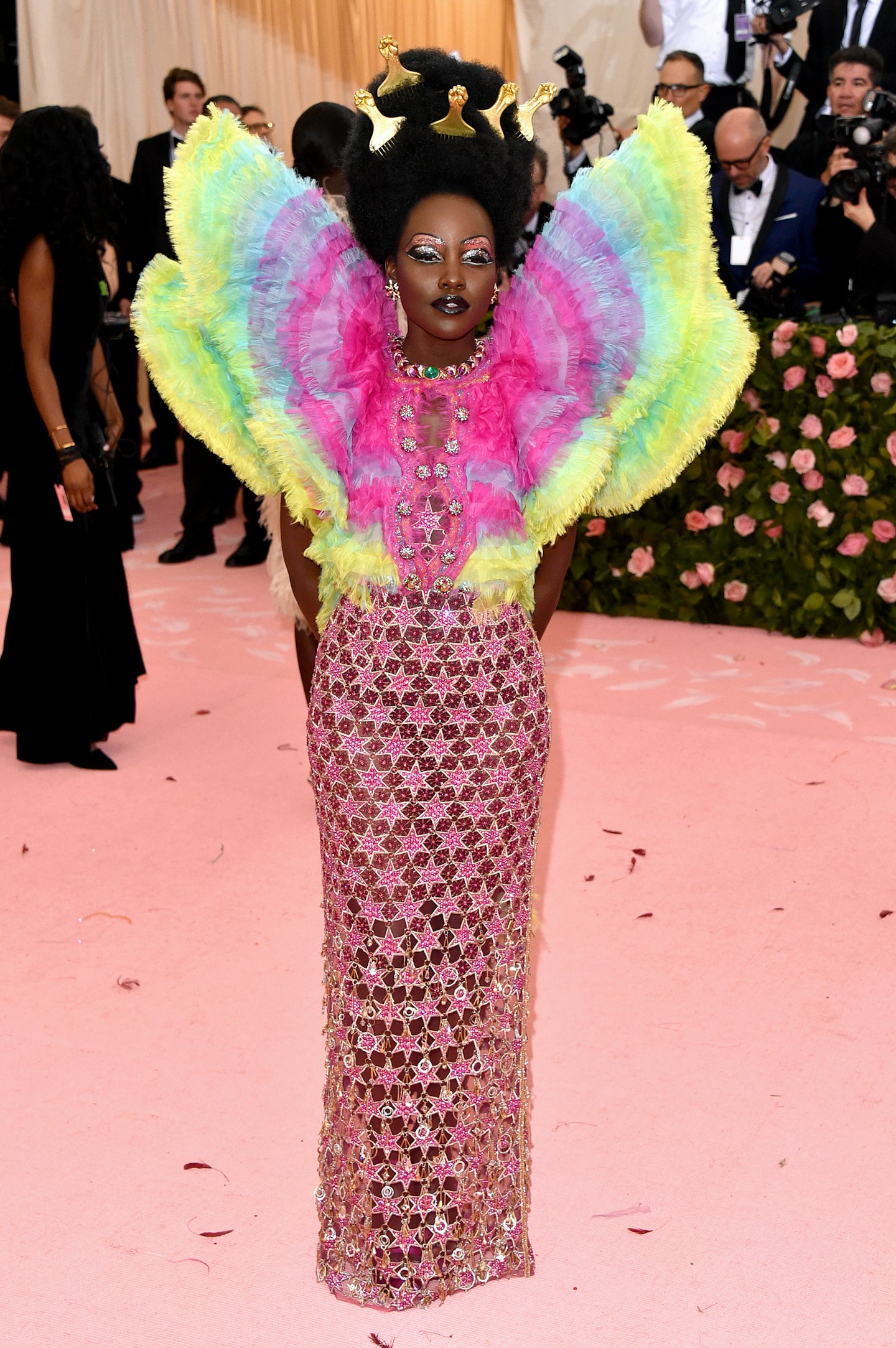 Lupita Nyong'o wore a rainbow creation by Versace