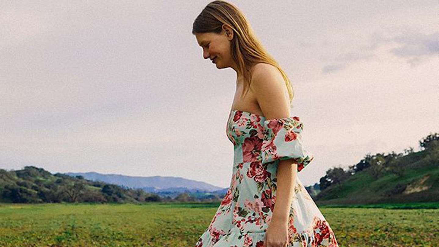 laura ashley urban outfitters pink dress Laura Ashley x Urban Outfitters long sleeve dress