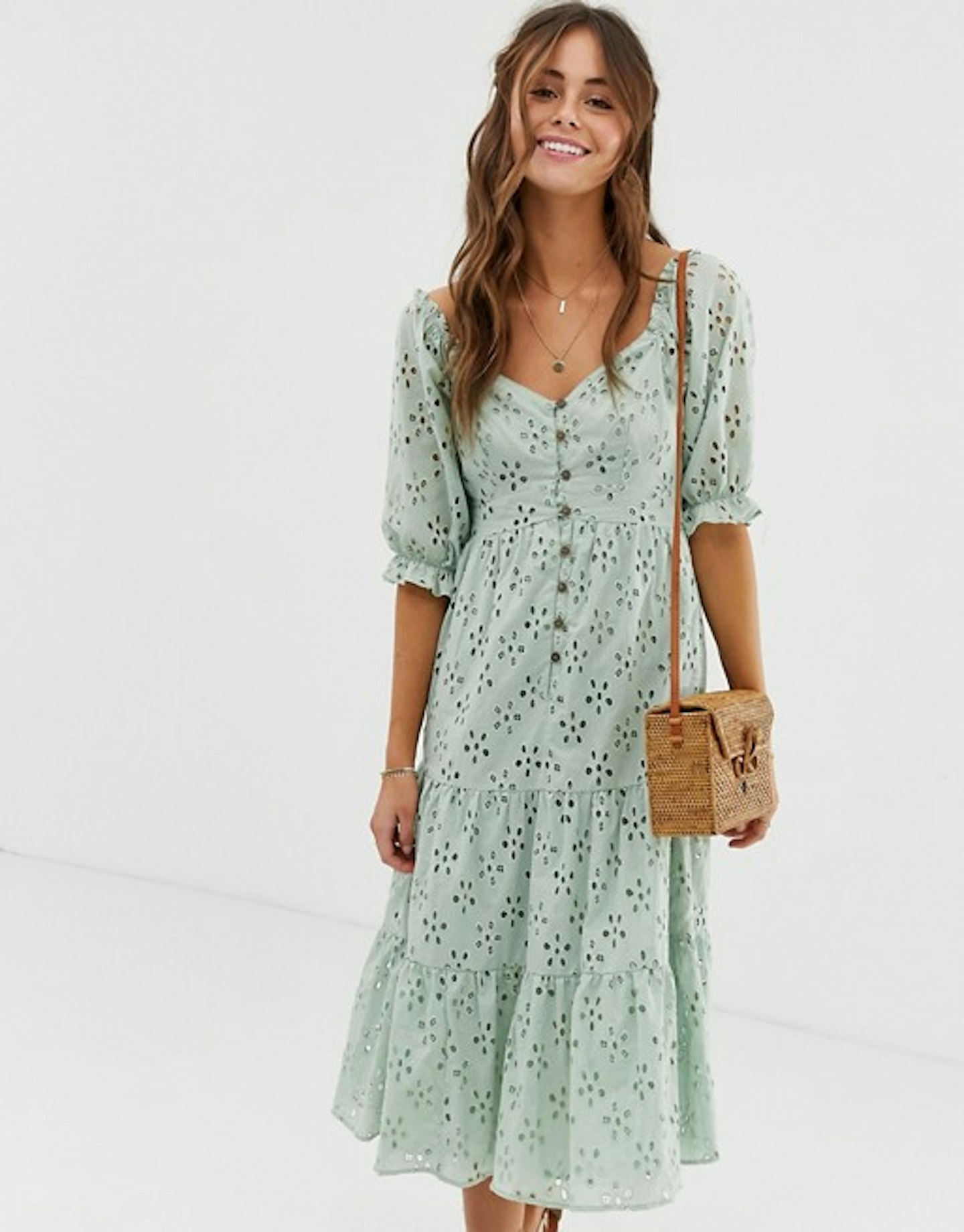 ASOS, Button Through Broderie Dress, £45