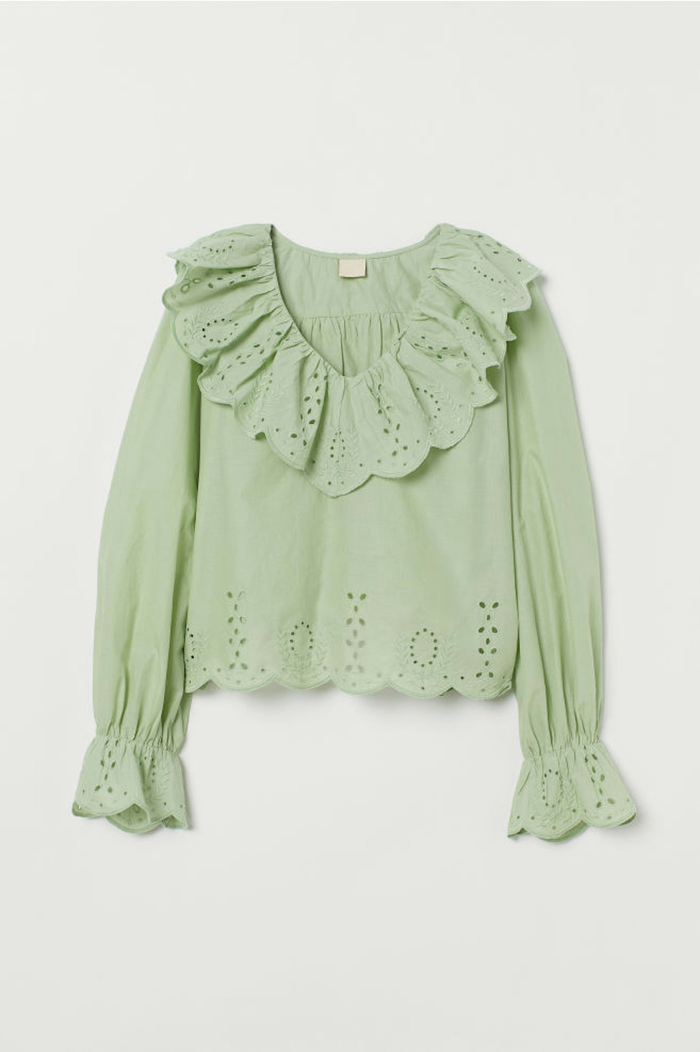 H&M, Blouse with Broderie Anglaise, £24.99