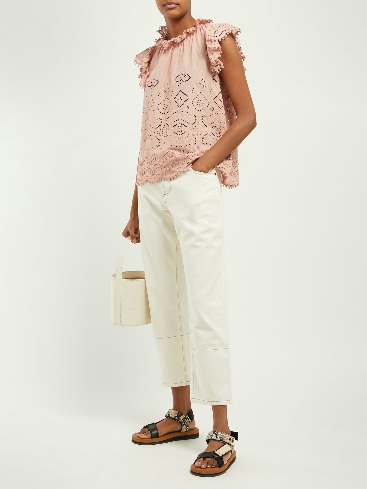 Sea, Broderie Anglaise Top, £345