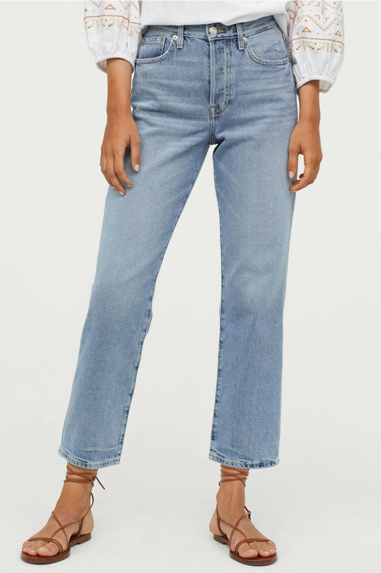 H&M, Straight High Ankle Jeans, £24.99