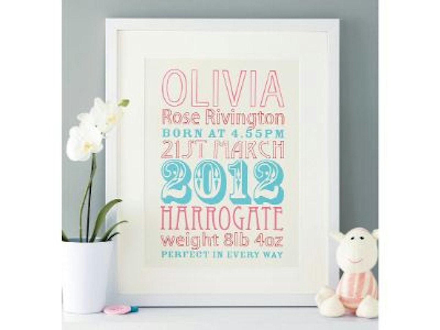 Personalised New Baby Birth Date Print by Modo Creative, 22, Not on the High Street
