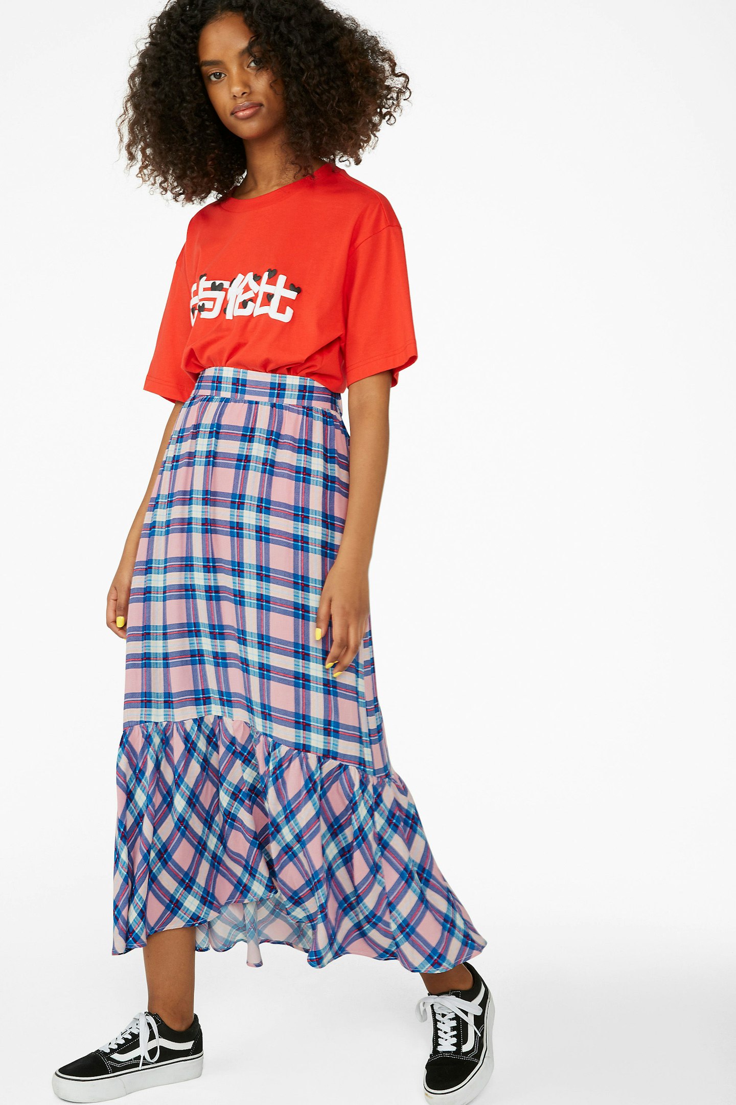 Monki, Plaid Flounce Skirt, £35