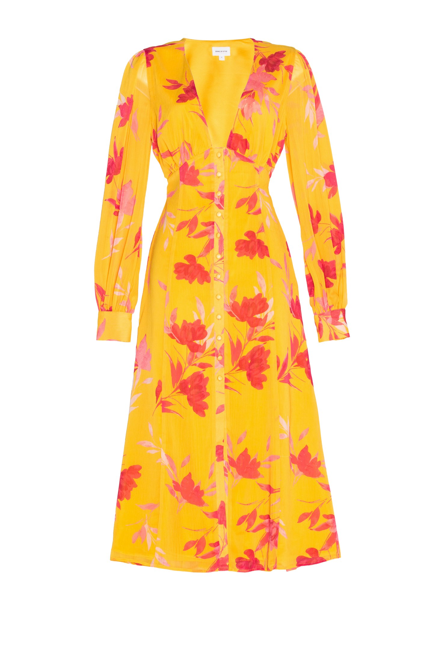 Yellow Floral Button-Down Dress, £215