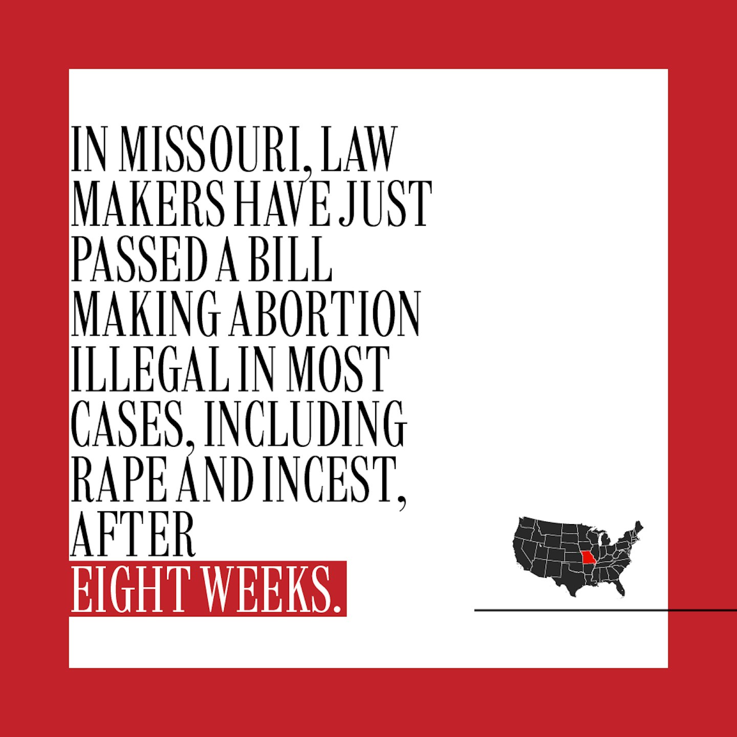 Multiple states in America are signing bills to render abortion illegal at six weeks
