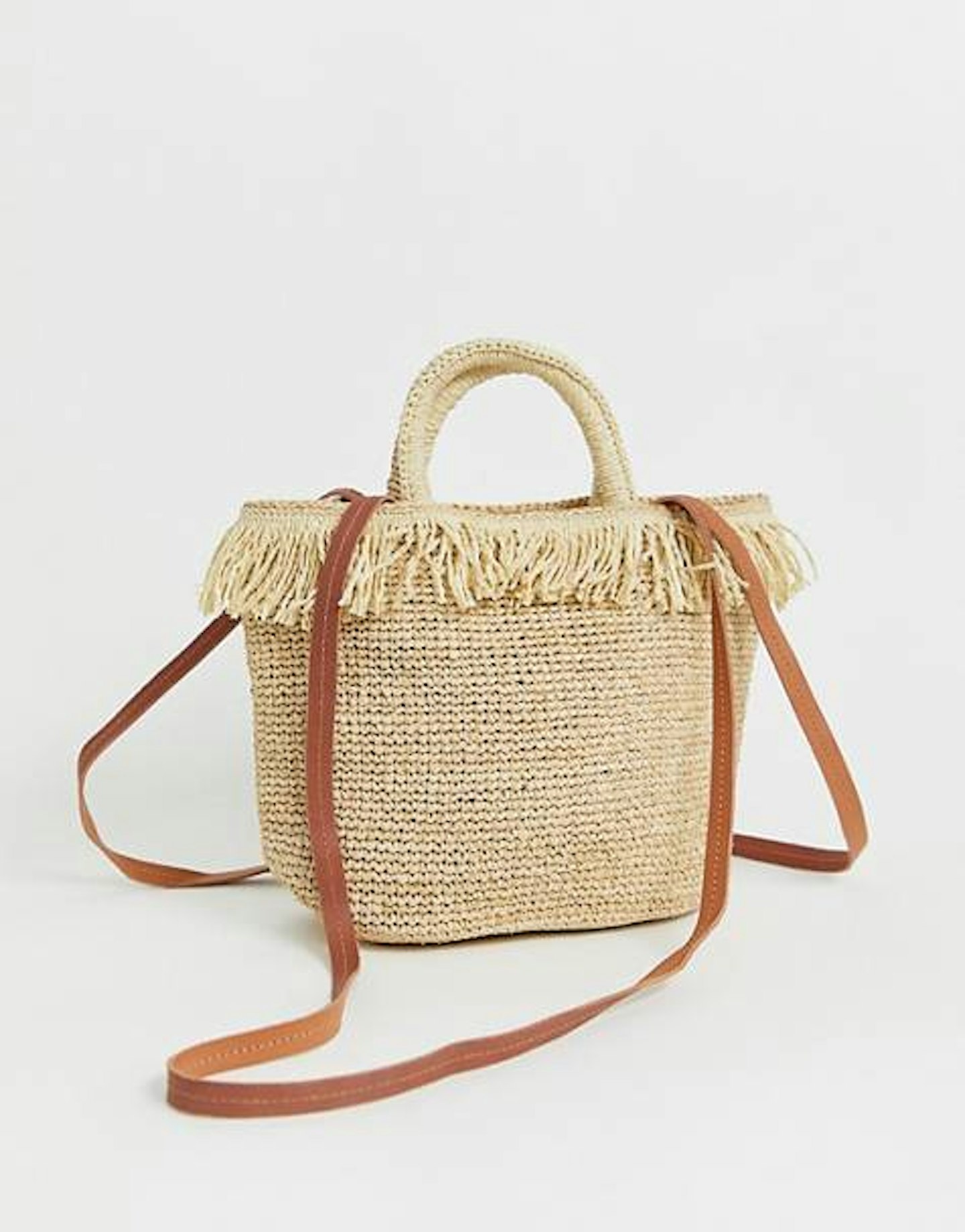 Mini Tote Bag in Natural Straw, £45