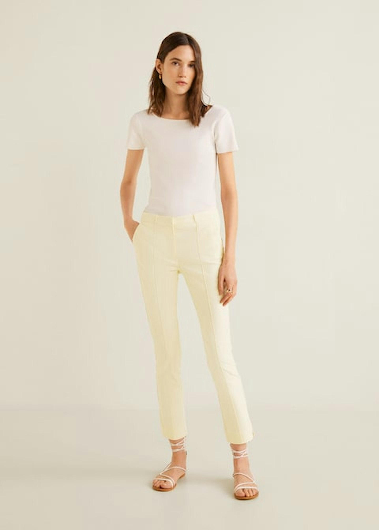 Mango, Straight Linen-Blend Trousers, £35.99