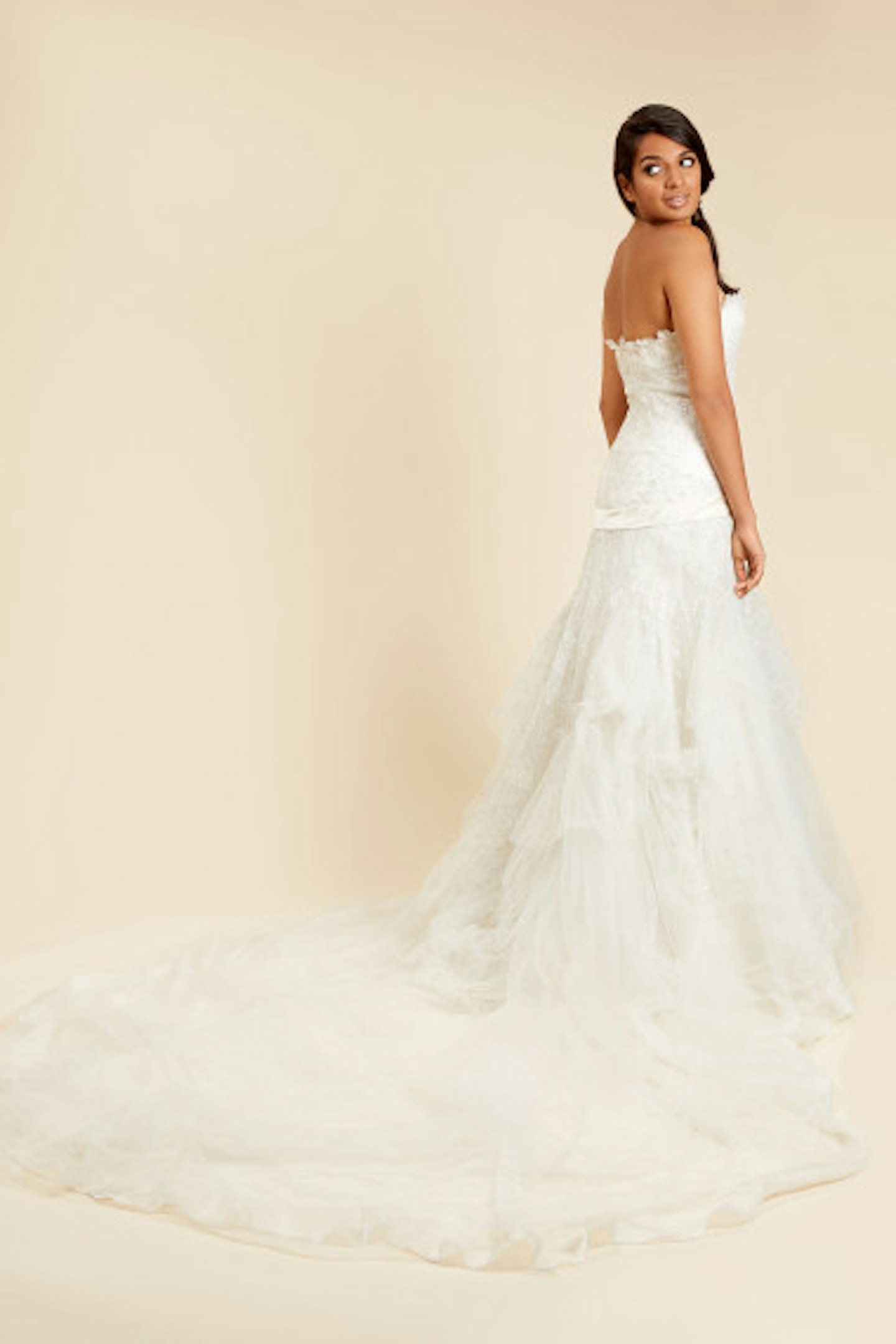 Elie Saab for Pronovias, Hand-Embroidered Lace Gown with Drop-Waist, WAS £5,500, NOW £2,950