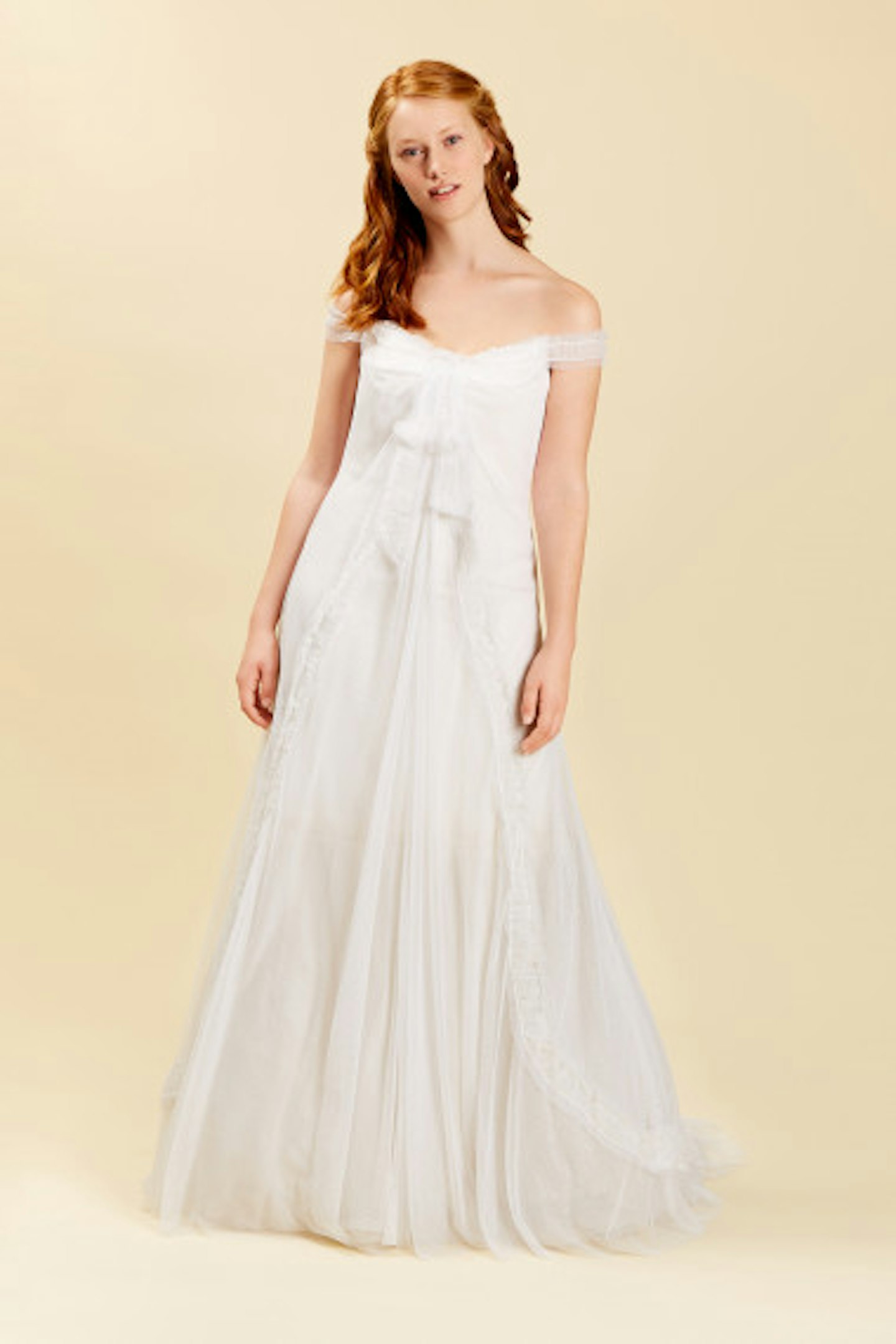 Vera Wang, Off-Shoulder Vintage-Style Wedding Dress, WAS £2,500, NOW £1,000