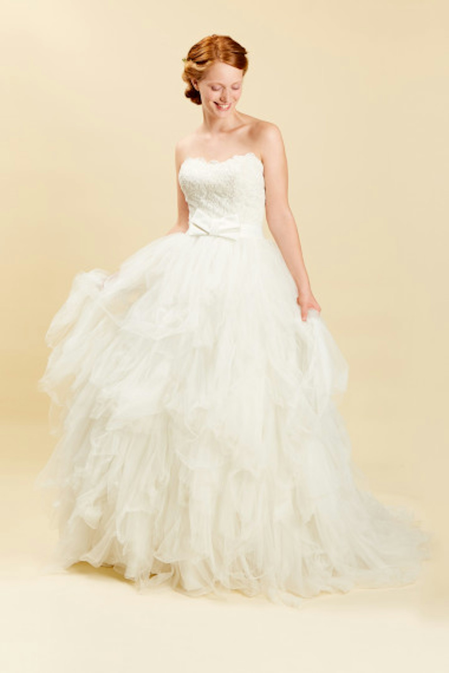 Rosa Claru00e0, Strapless Dress With Handmade Lace Bodice And Full Tulle Skirt, WAS £1,880, NOW £1,000