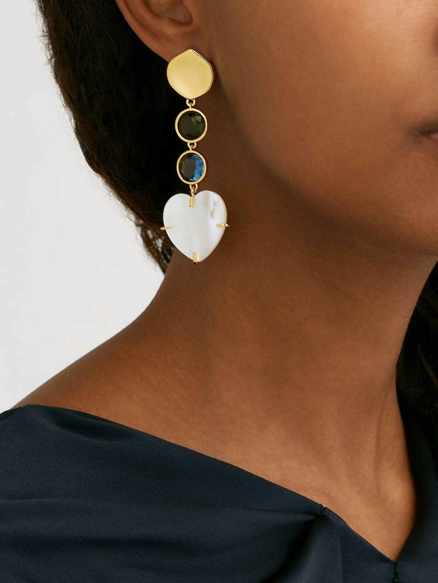 Lizzie Fortunato, A Little Love Mother-Of-Pearl Earrings, WERE £250, NOW £150