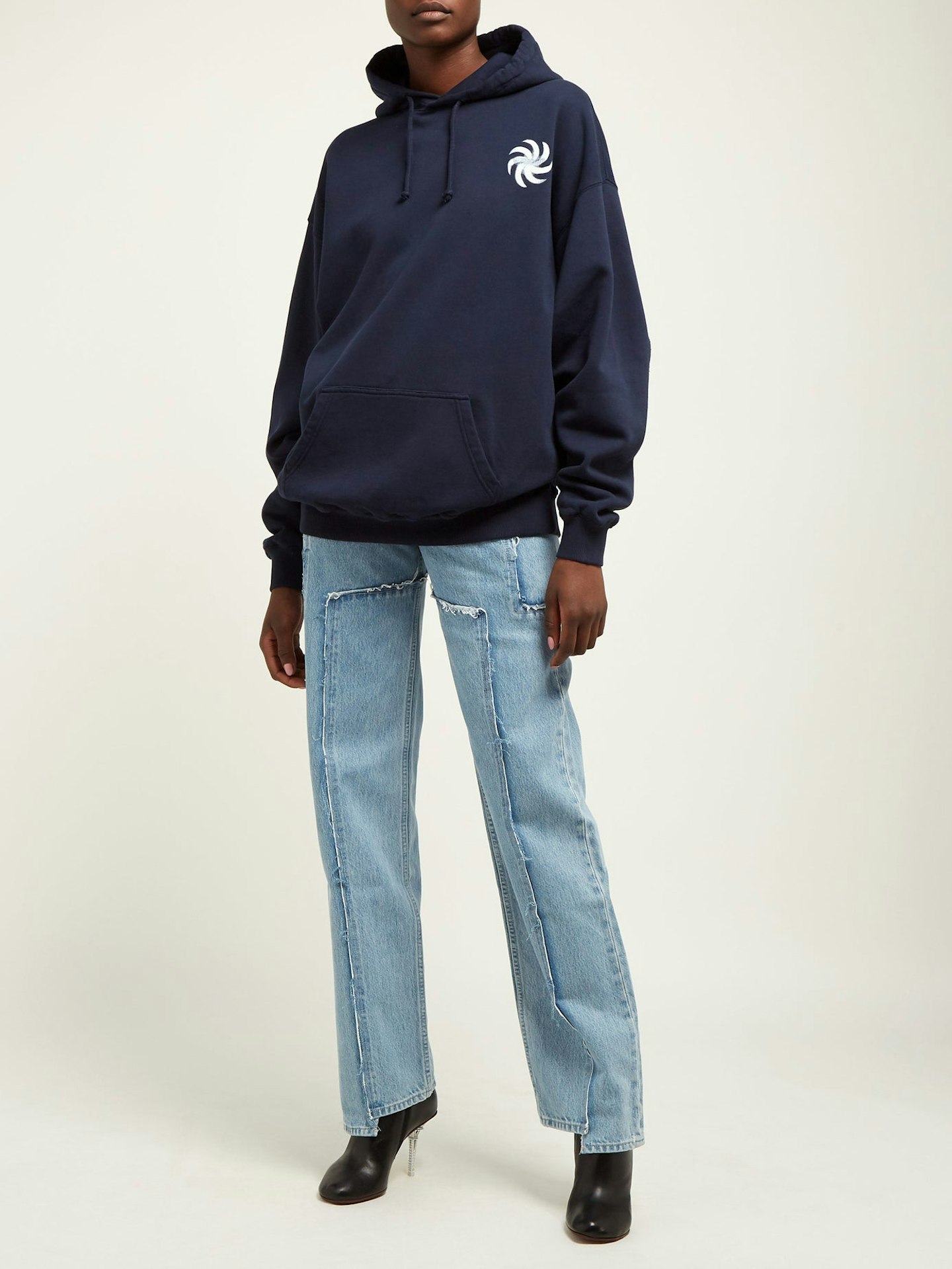 Vetements, Fist-Print Cut-Out Cotton Sweatshirt, WAS £540, NOW, £270