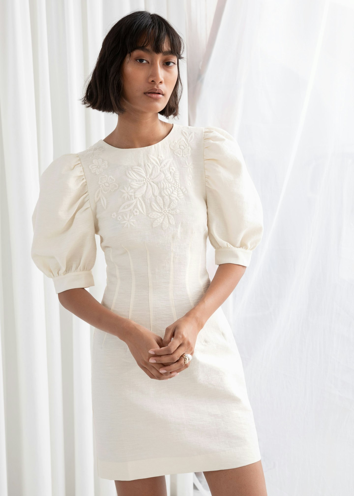 & Other Stories puffed sleeve dress
