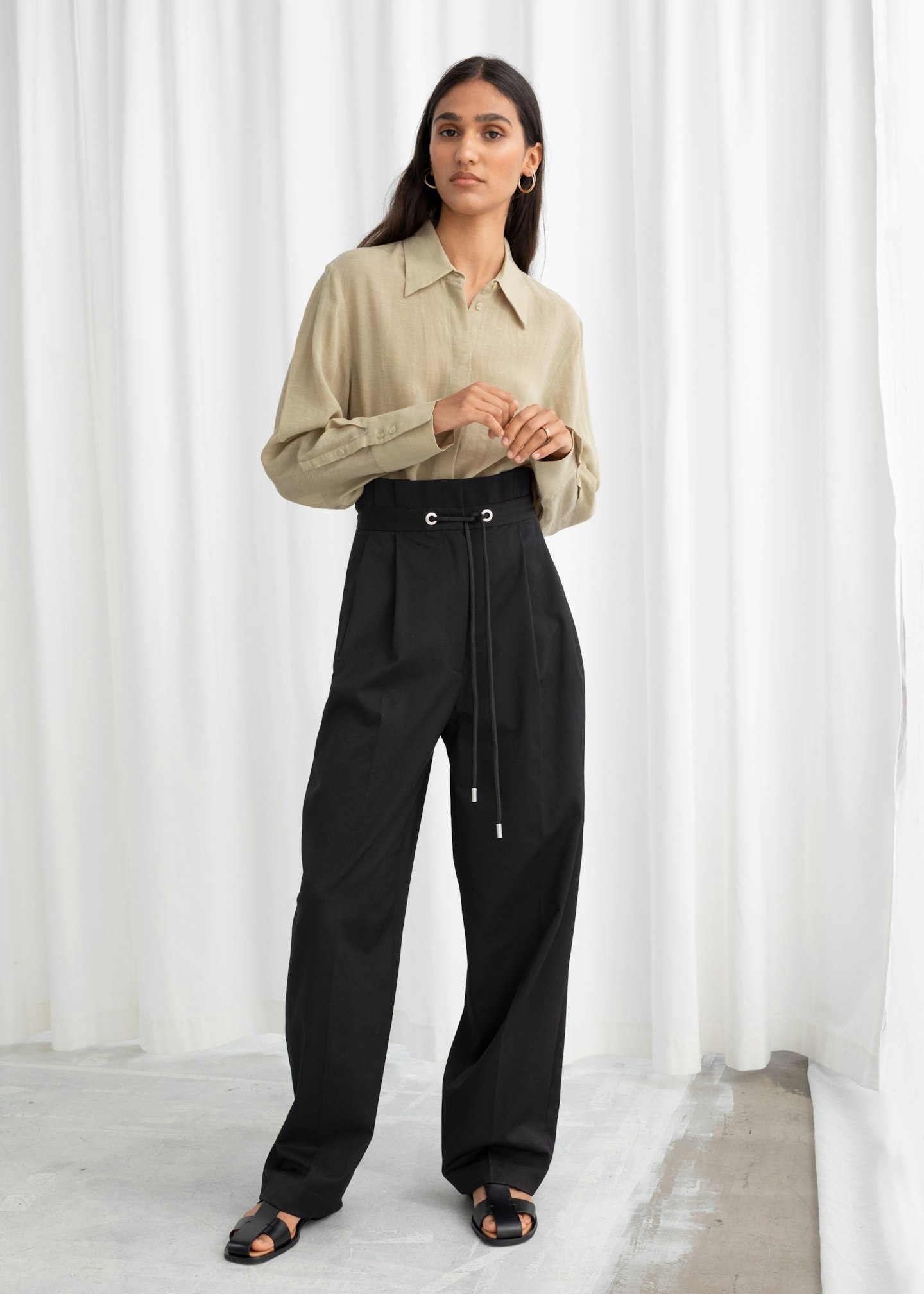 & Other Stories paperbag-waist trousers