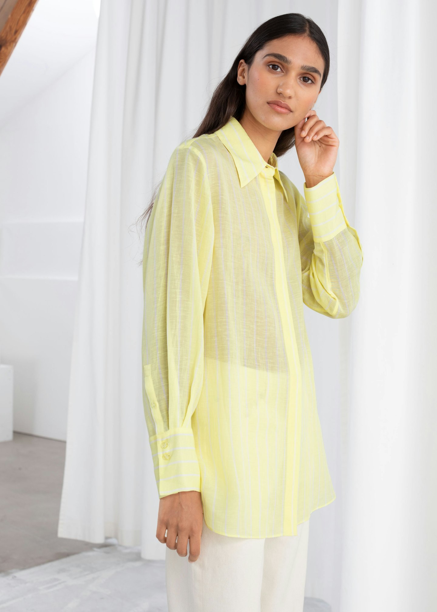 & Other Stories linen-blend shirt