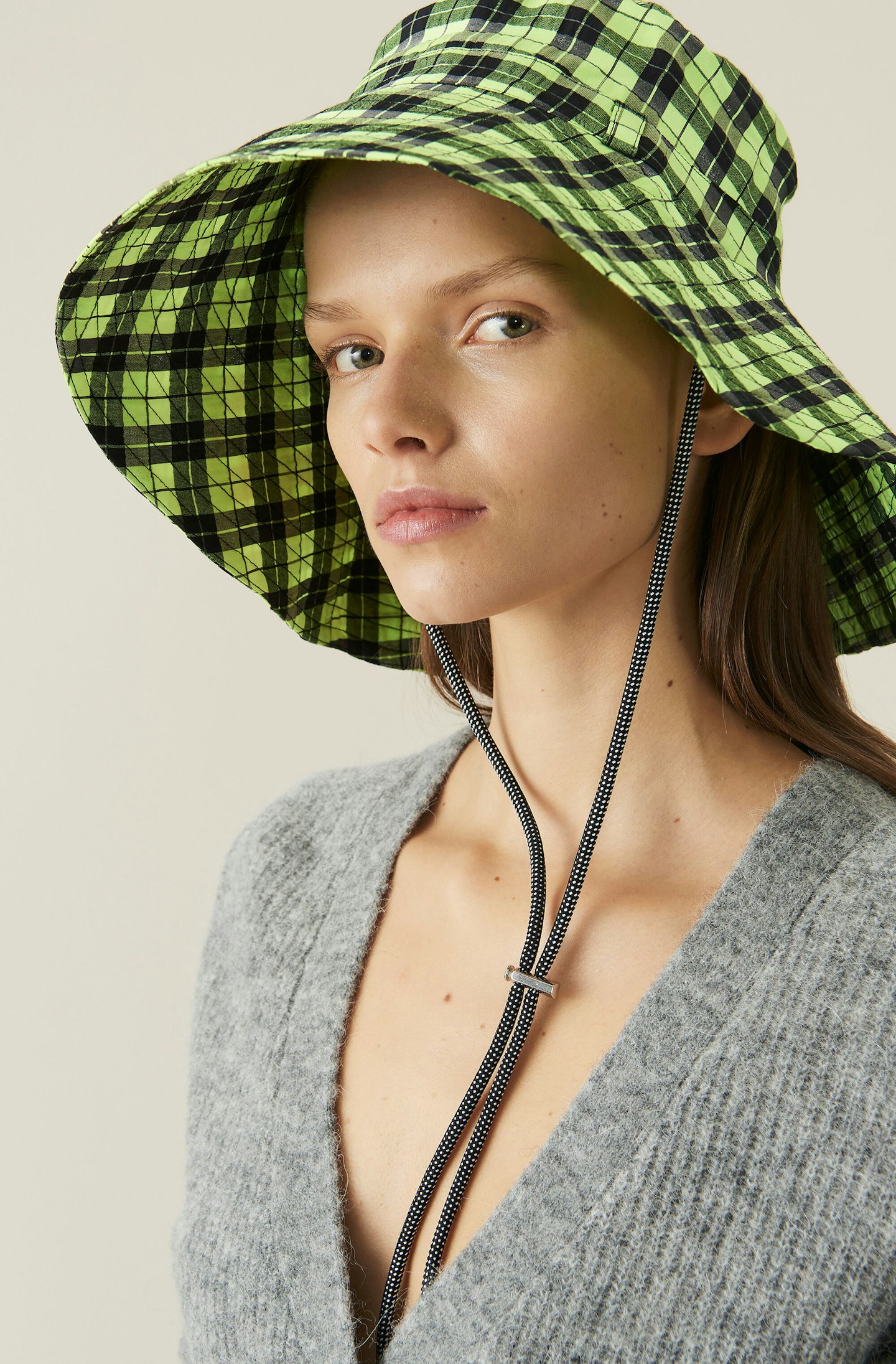 Ganni seersucker hat 