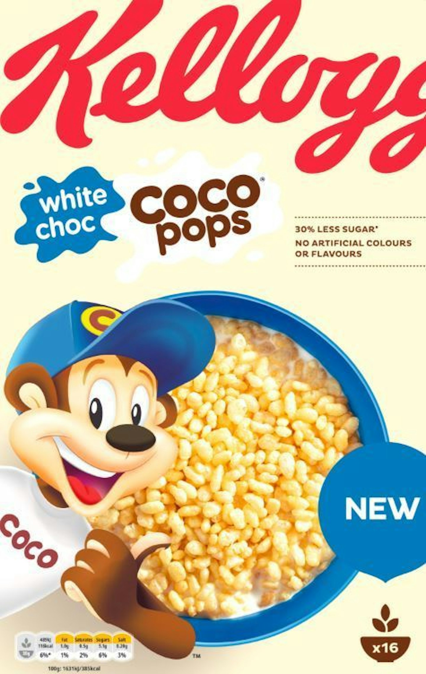 White Coco Pops Kellogg's