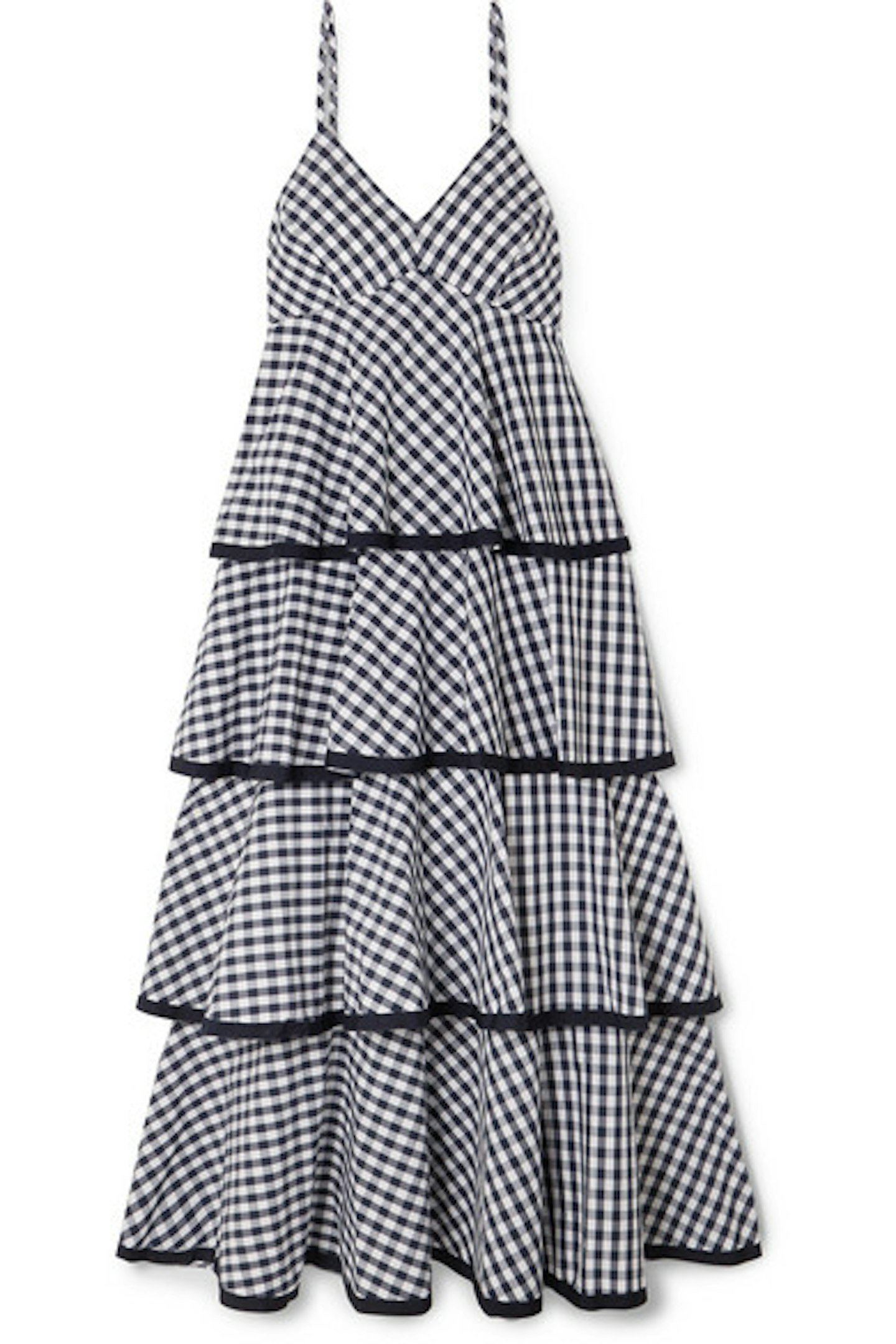 Tiered Gingham Cotton Poplin Dress, £210
