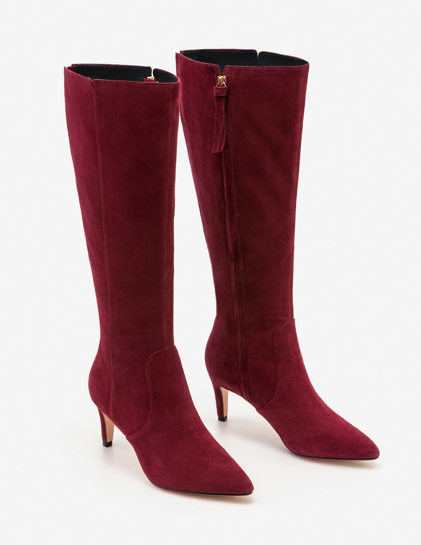 Red Leather Knee High Boots, WERE £190 NOW £95