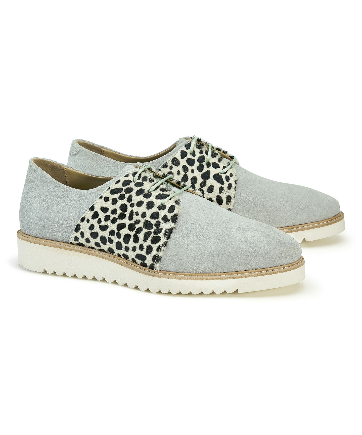 Suede Brogues With Animal Print, £169