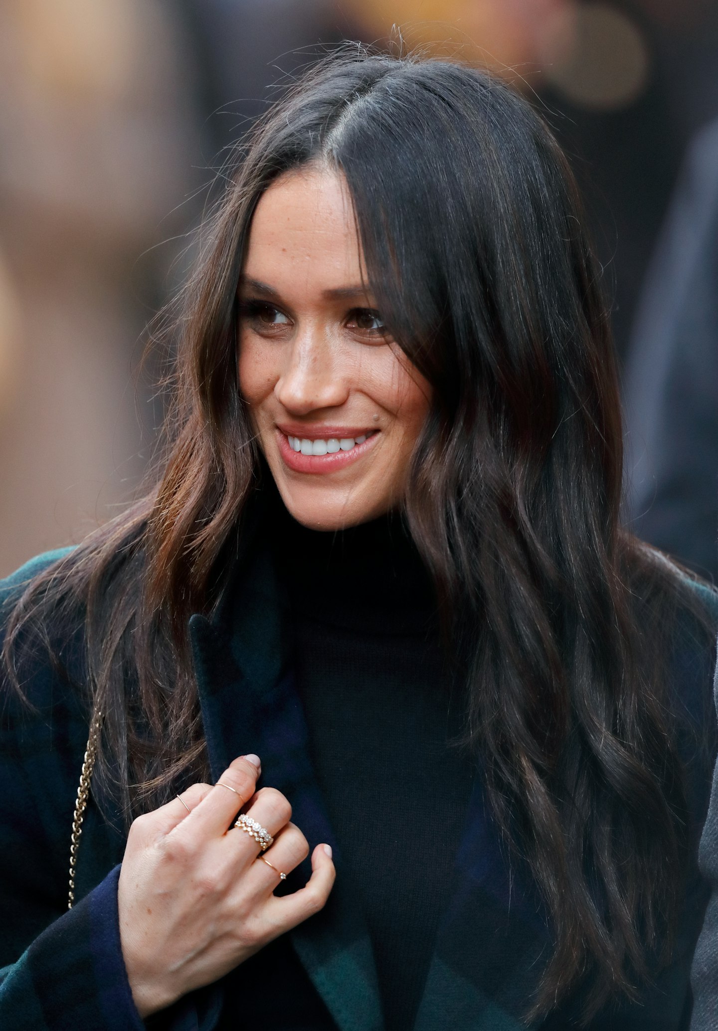 The Duchess of Sussex wearing Missoma's Interstellar ring 