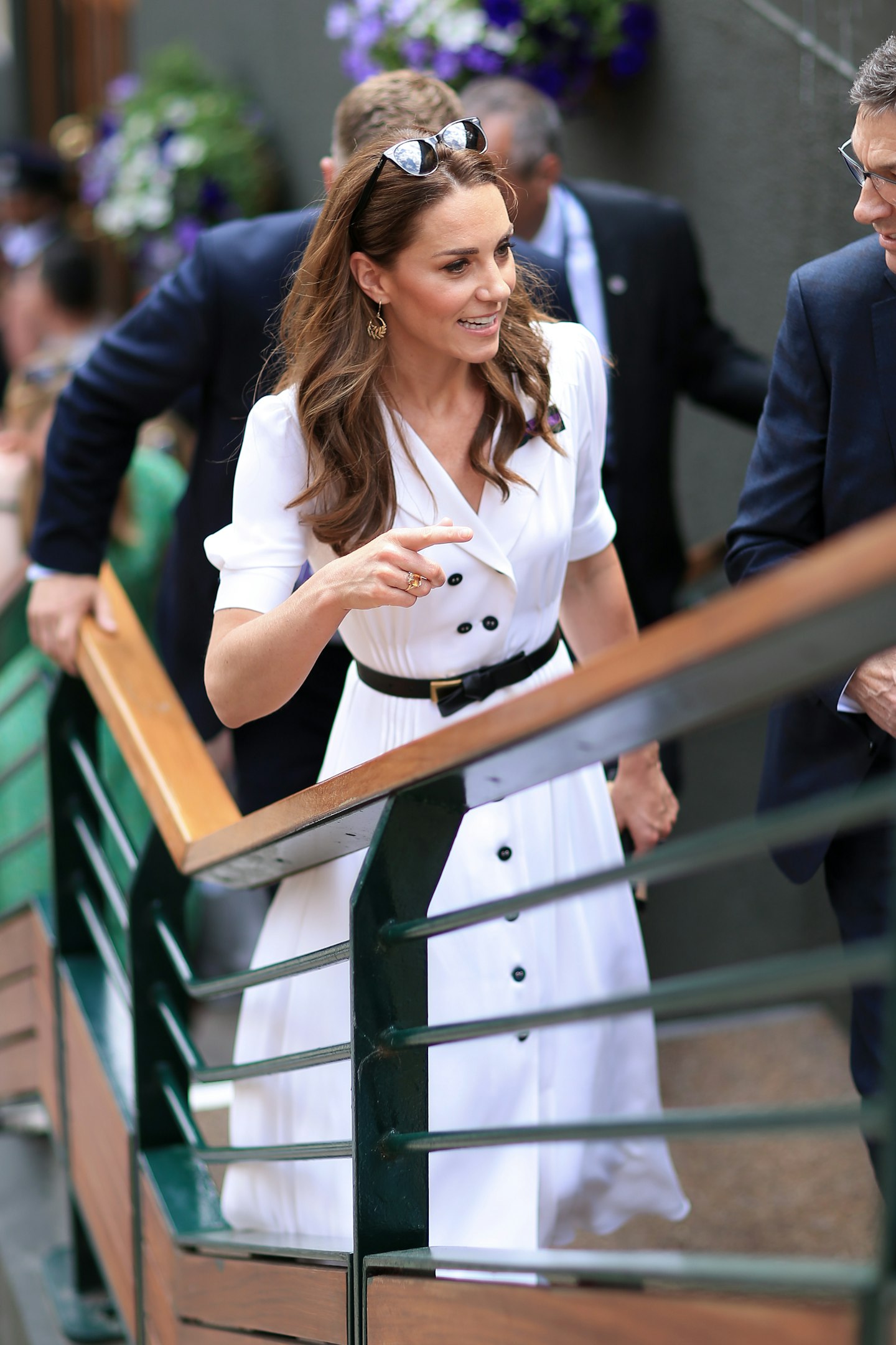 The Duchess of Cambridge at Wimbledon in a dress by Suzannah 