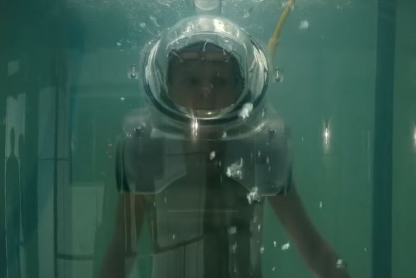 Eleven submerged underwater