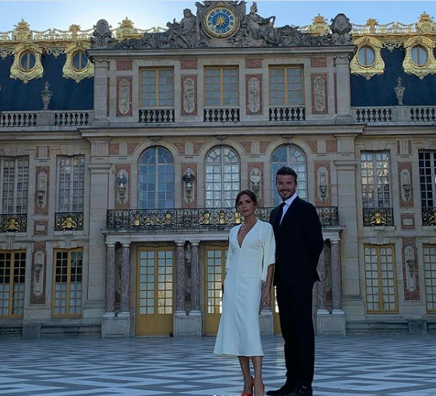 victoria and david beckham at versailles