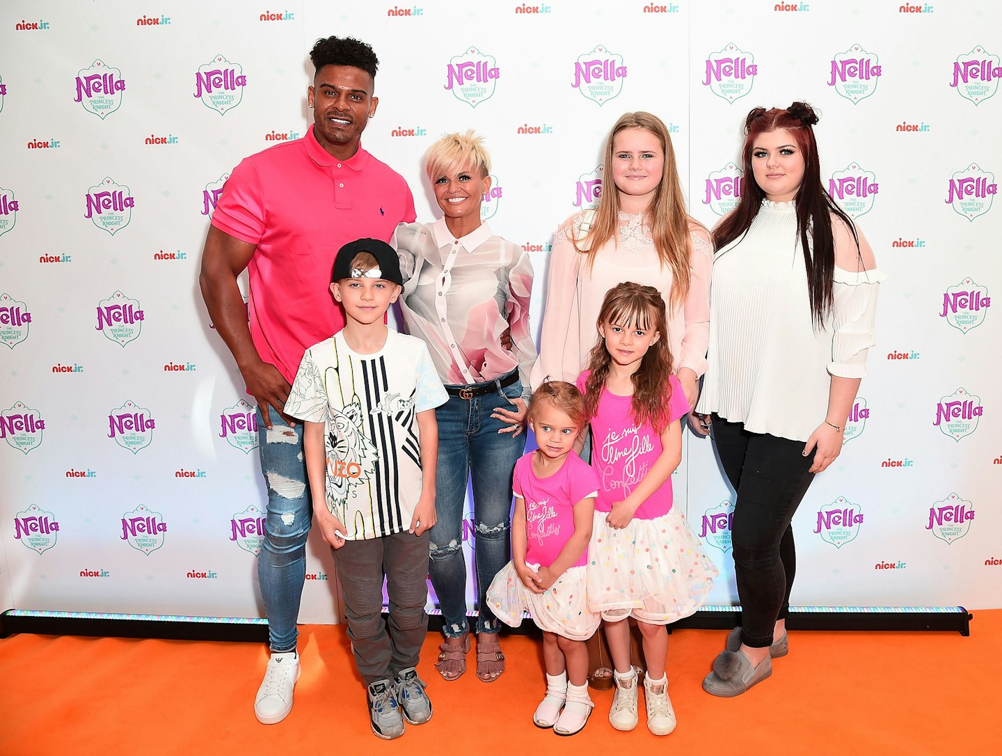 George Kay, Maxwell Mark Croft, Kerry Katona, Lilly-Sue McFadden, Molly McFadden and Heidi Croft 