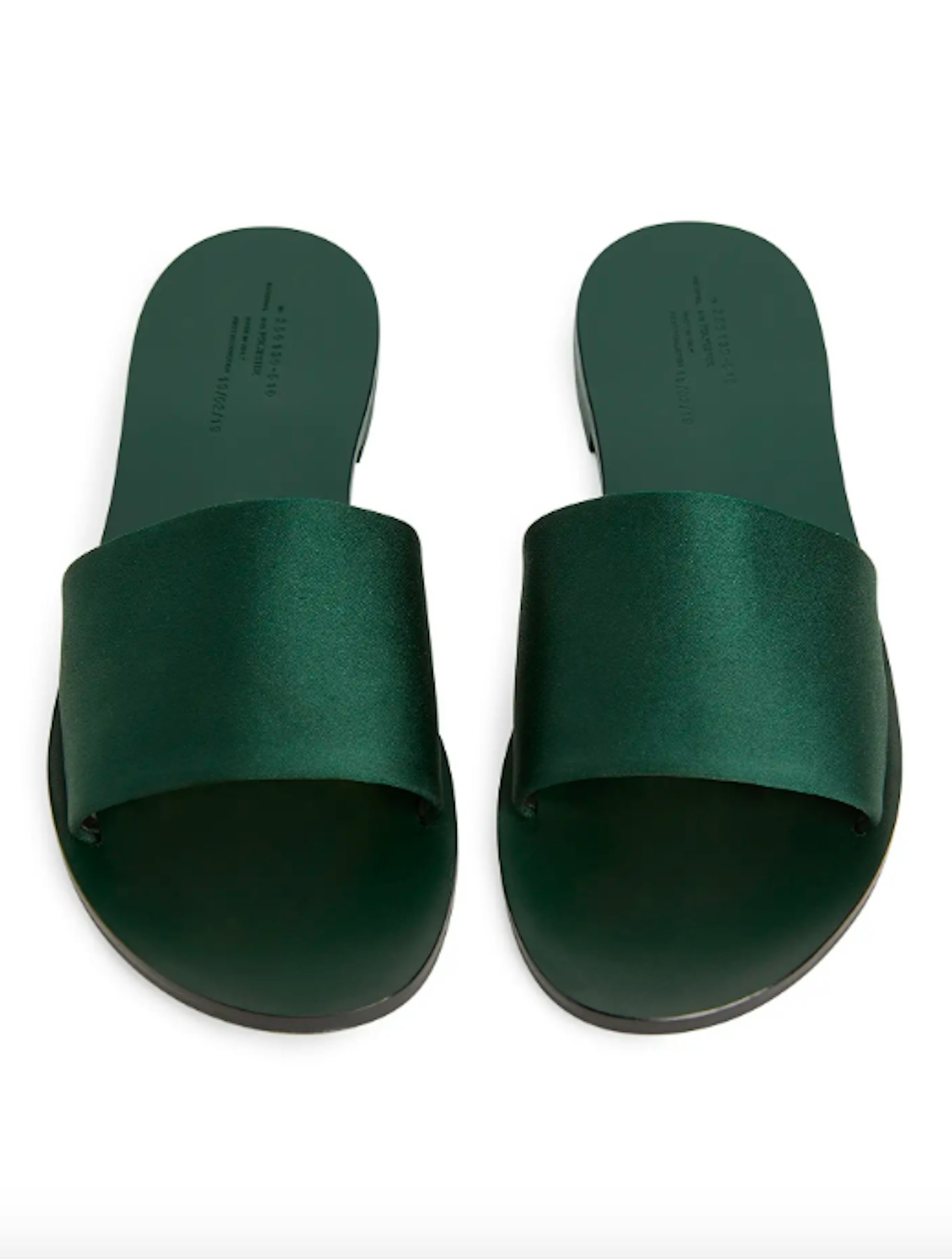 Arket, Green Satin Slides, £69