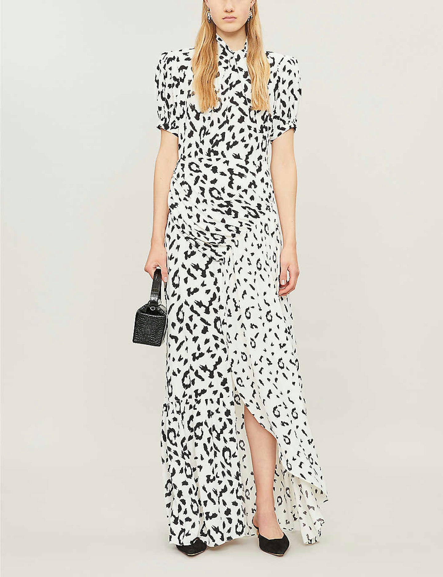 Self Portrait, Leopard Print Satin Dress, £360