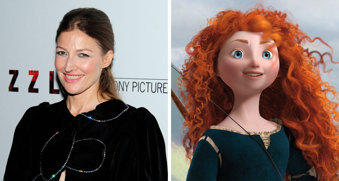 Kelly MacDonald and Merida from Brave