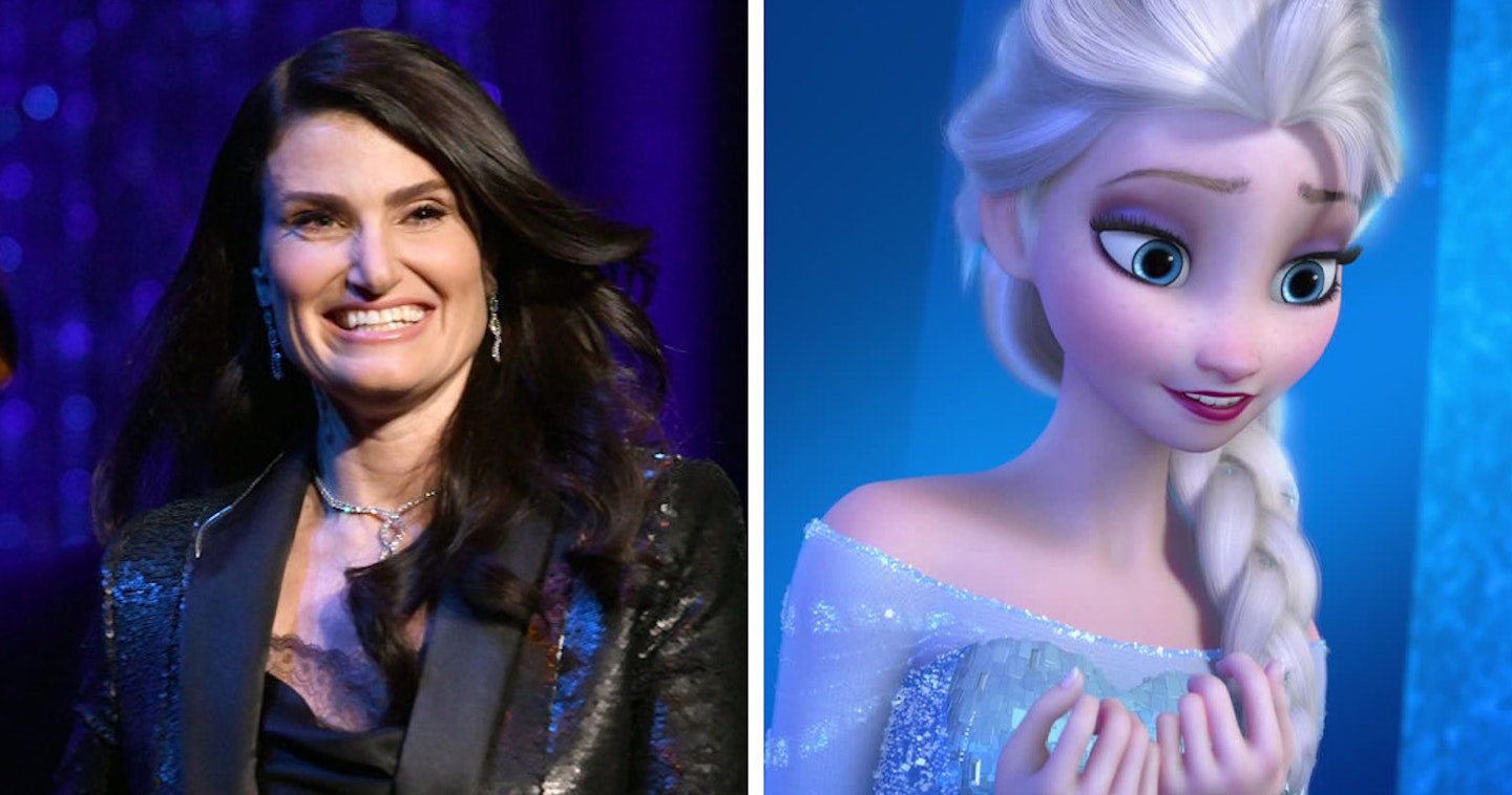 Idina Menzel and Queen Elsa from Frozen