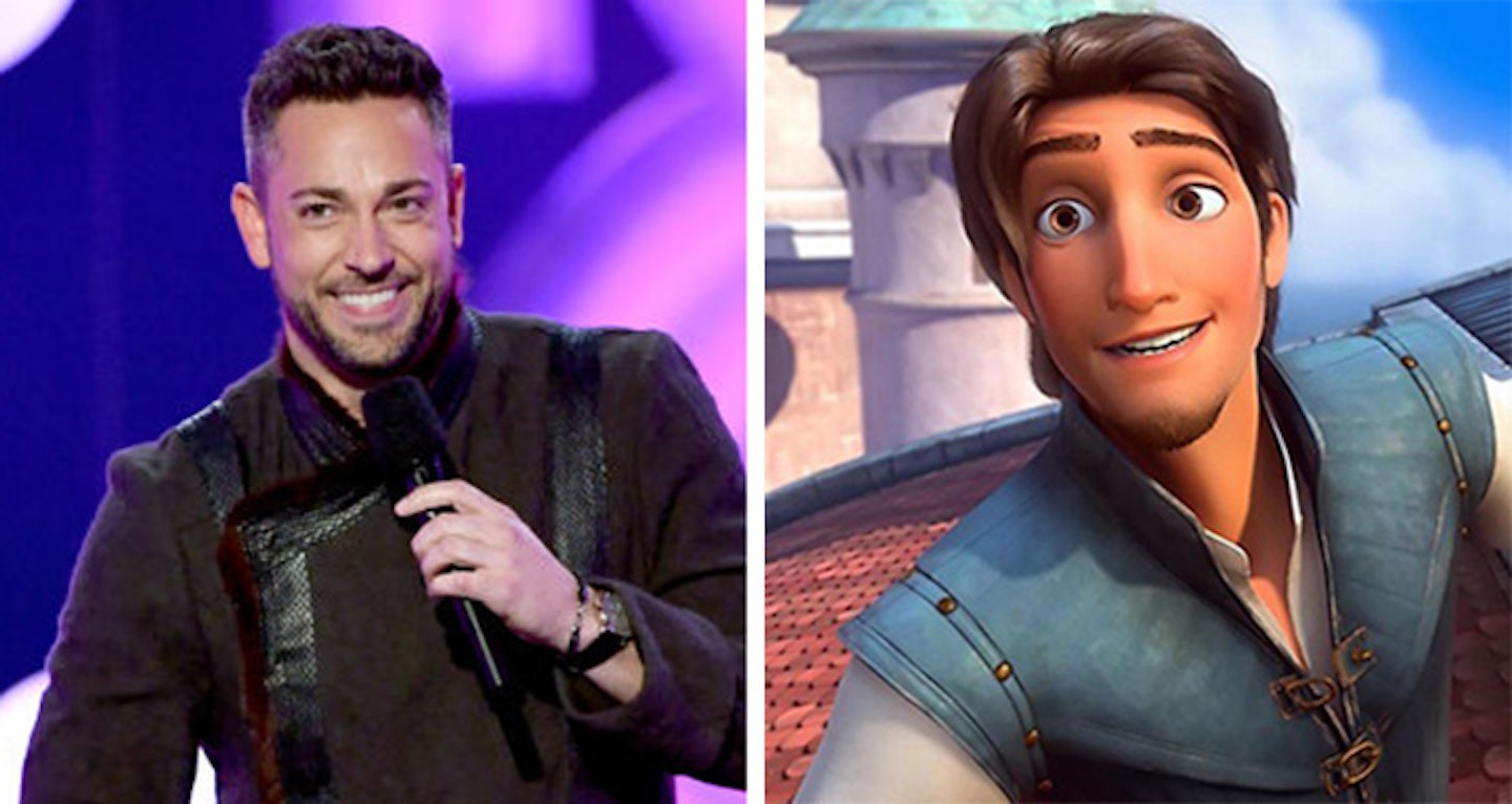Zachary Levi and Flynn Rider from Tangled