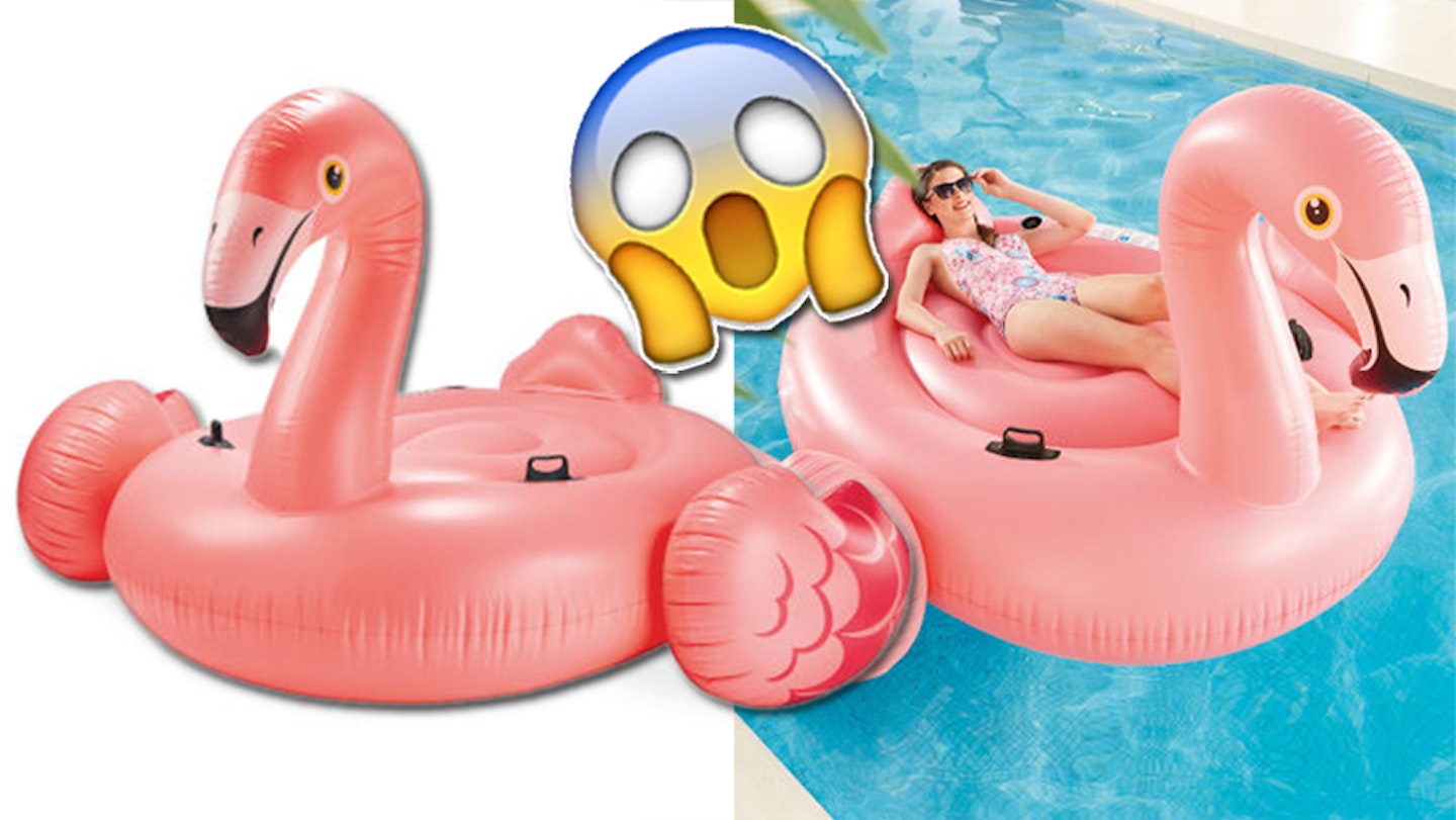Aldi's giant inflatable flamingo