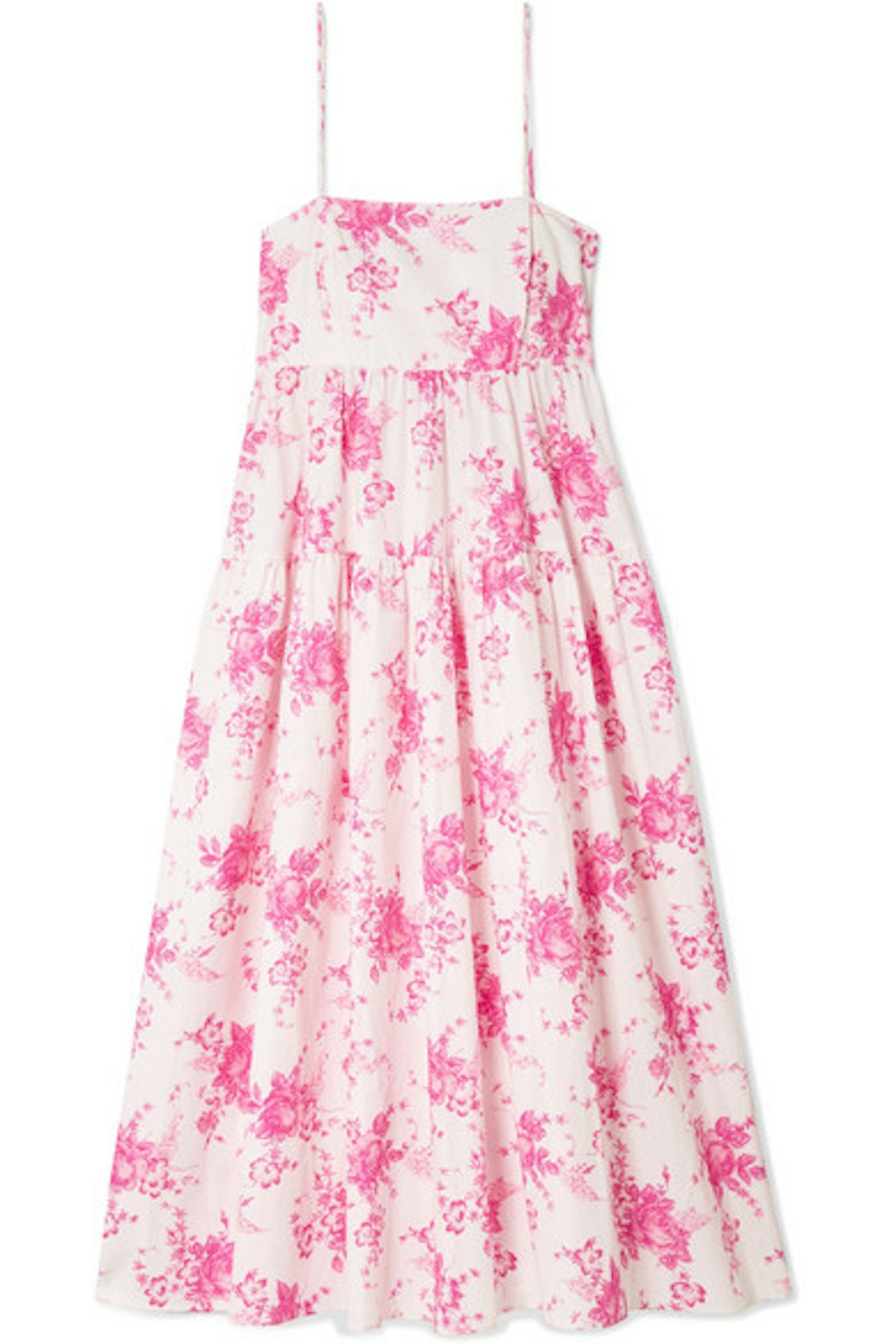 Pleated Floral Print Midi Dress, WAS £350 NOW £175.01