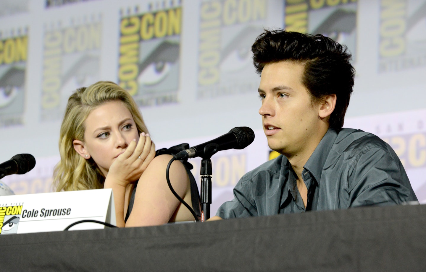 Lili Reinhart and Cole Sprouse at Comicon together 