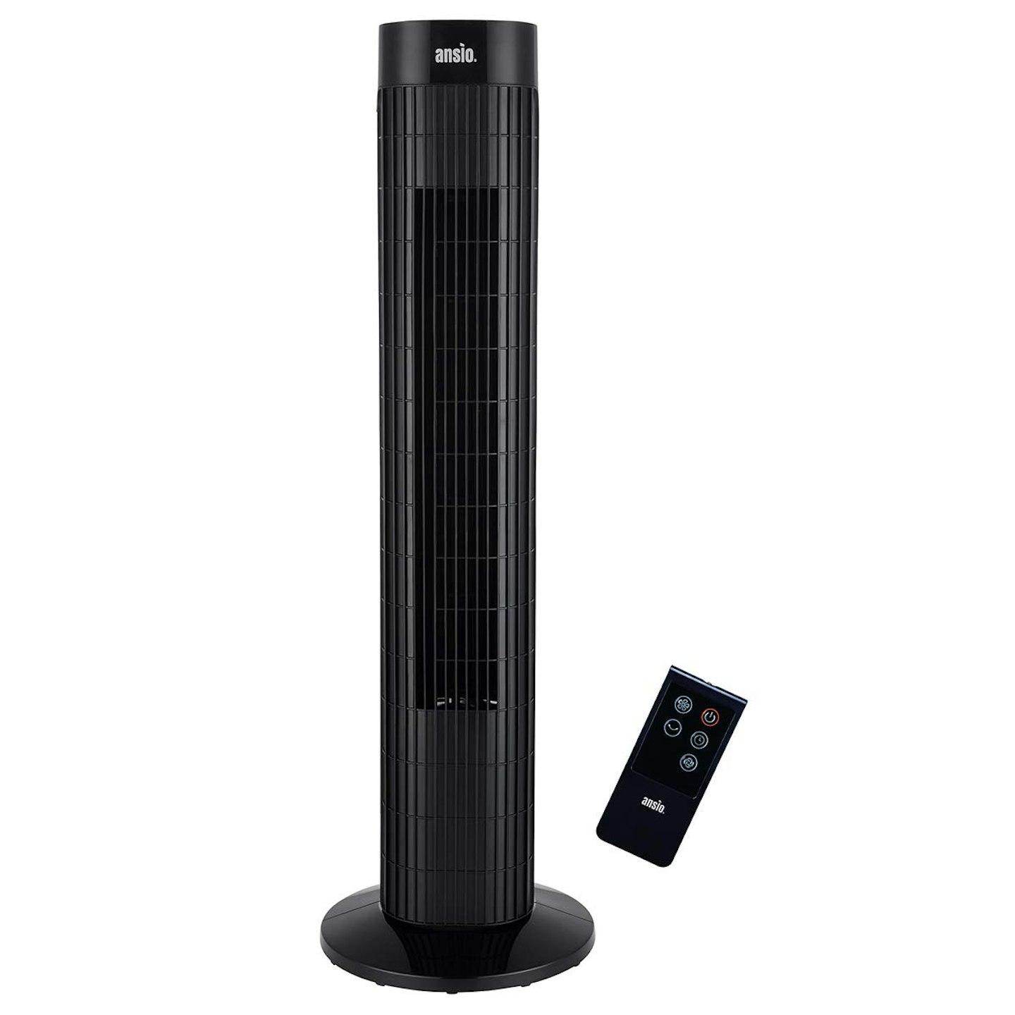 ANSIO Tower Fan 30-inch with Remote for Home and Office, 7.5 Hour Timer, 3 Speed Oscillating Cooling Fan