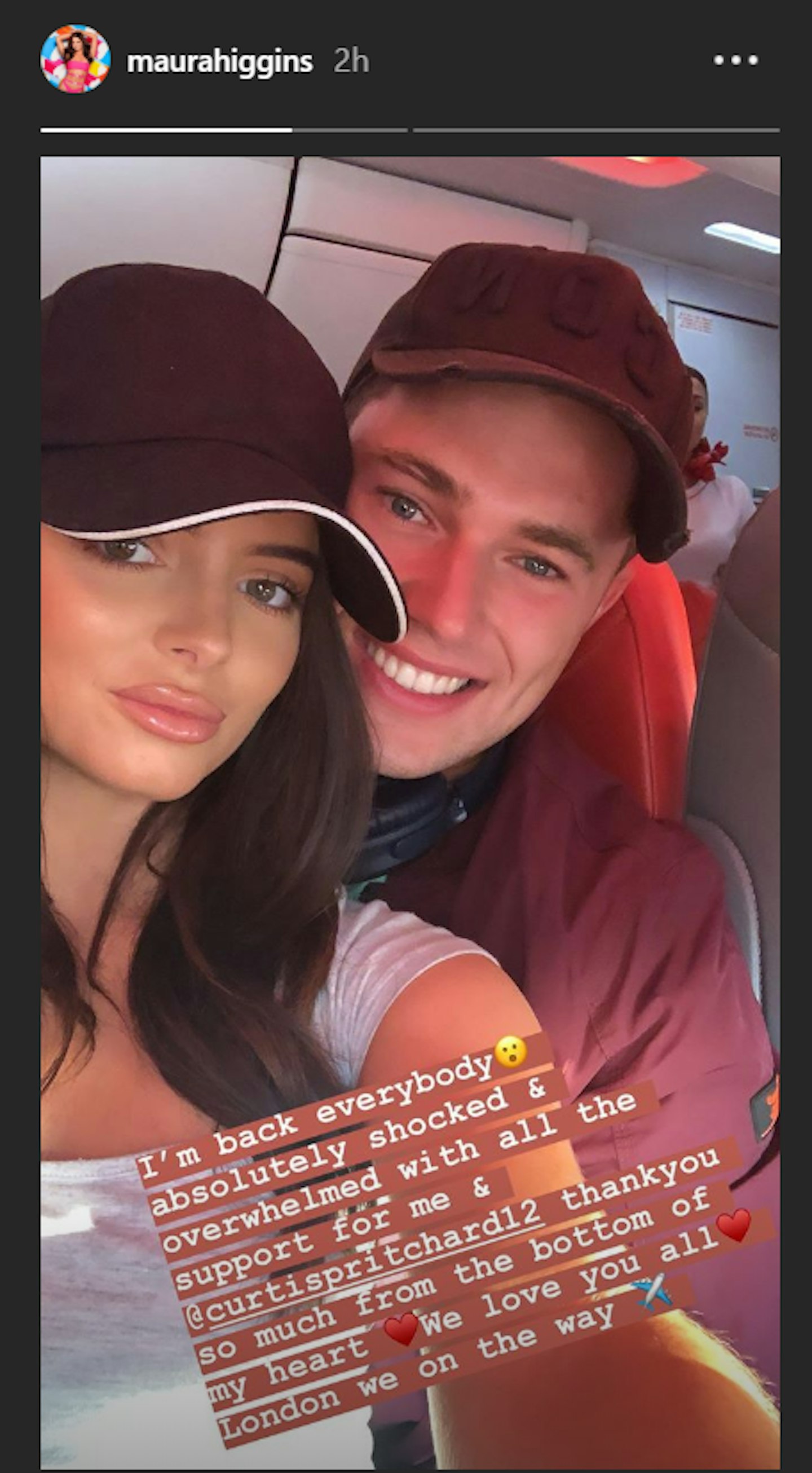 MAURA AND CURTIS ON THE PLANE