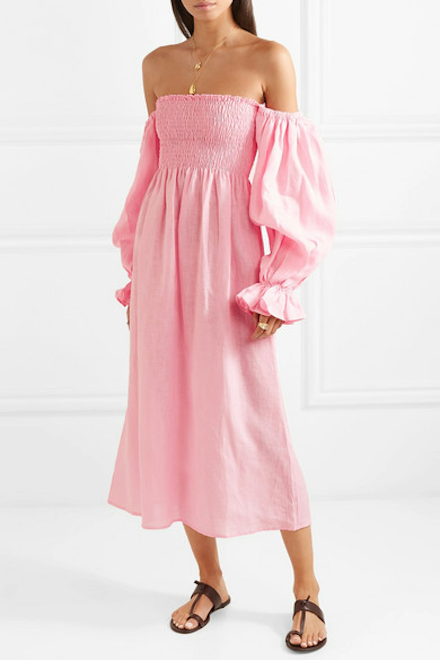 Sleeper, Linen Midi Dress, £255