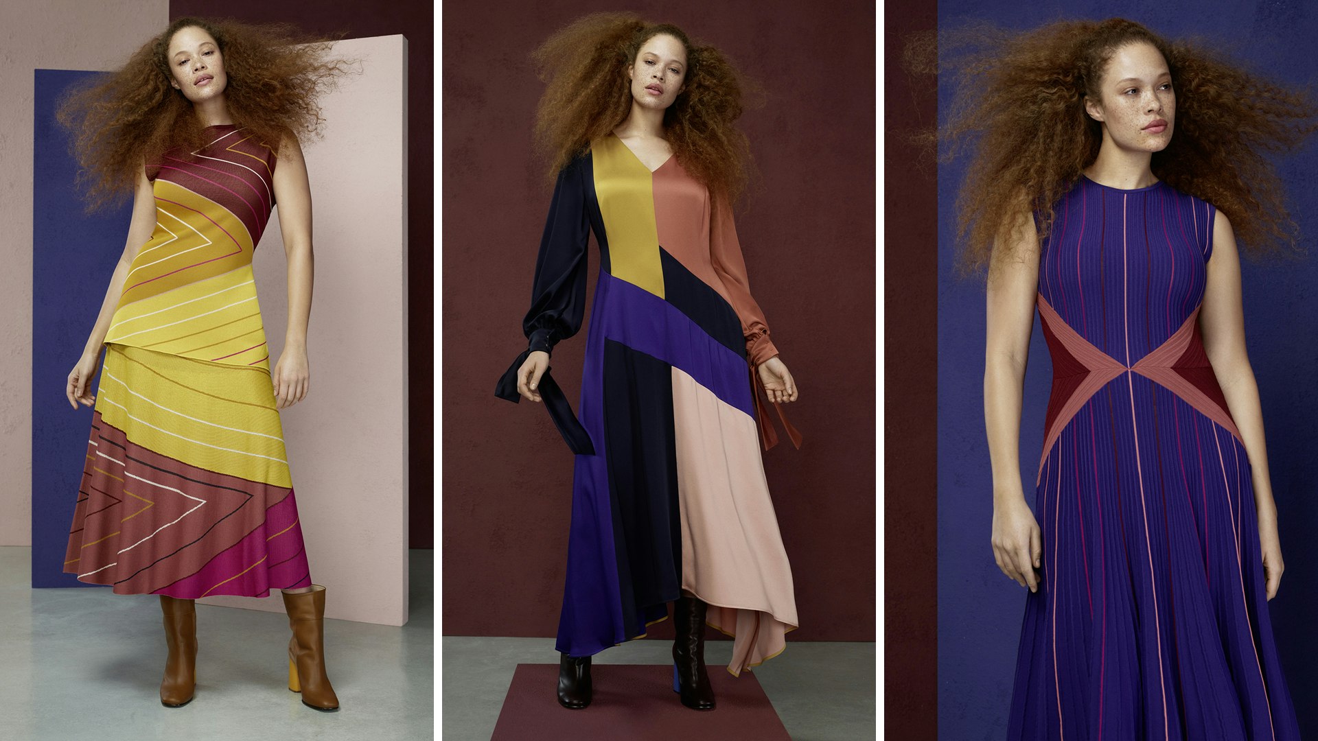 Check out the new colour-me-happy collaboration between Roksanda Ilincic  and Marina Rinaldi.