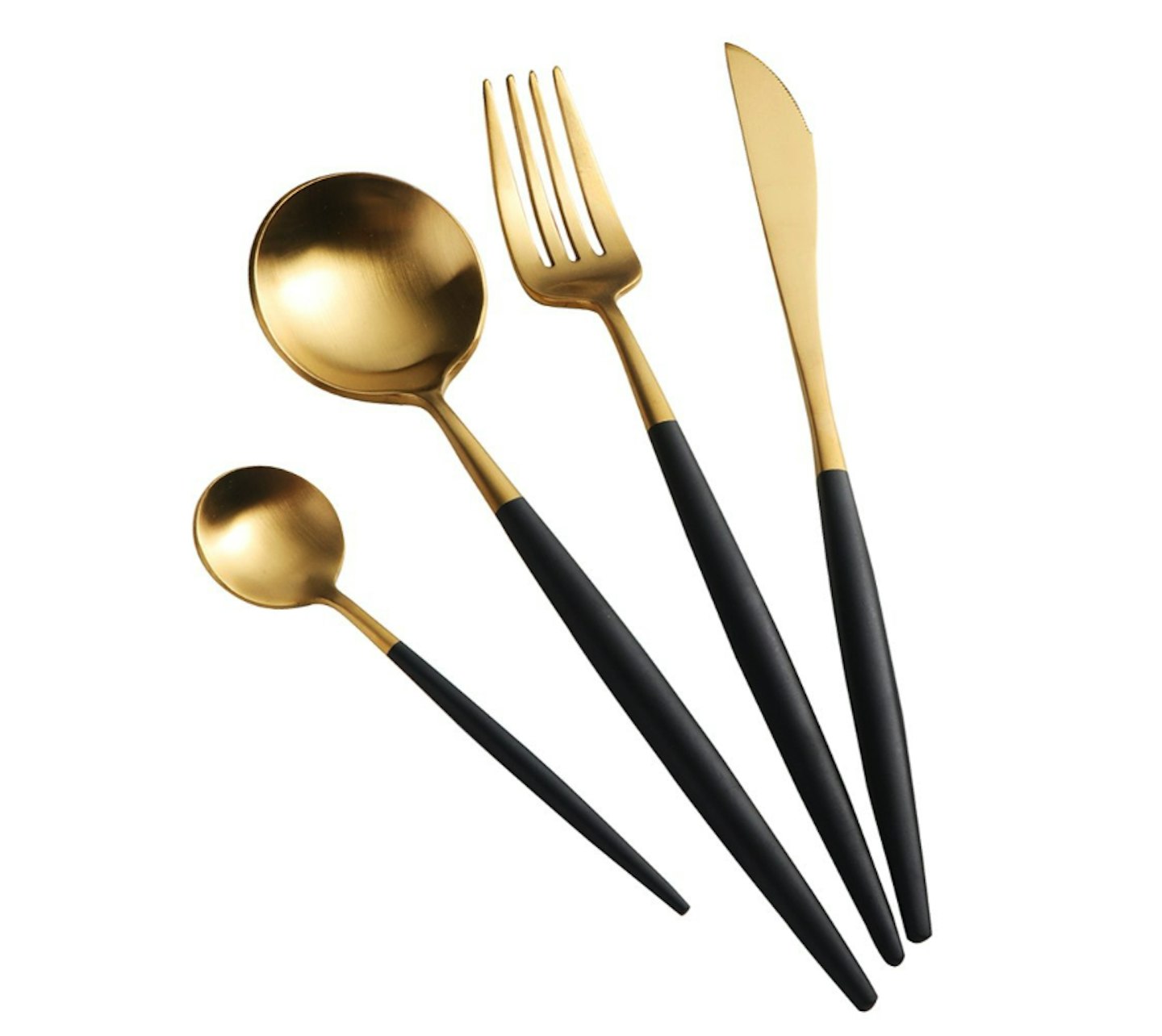 Buyer Star Flatware Cutlery Set Gold 4-Piece, £14.99