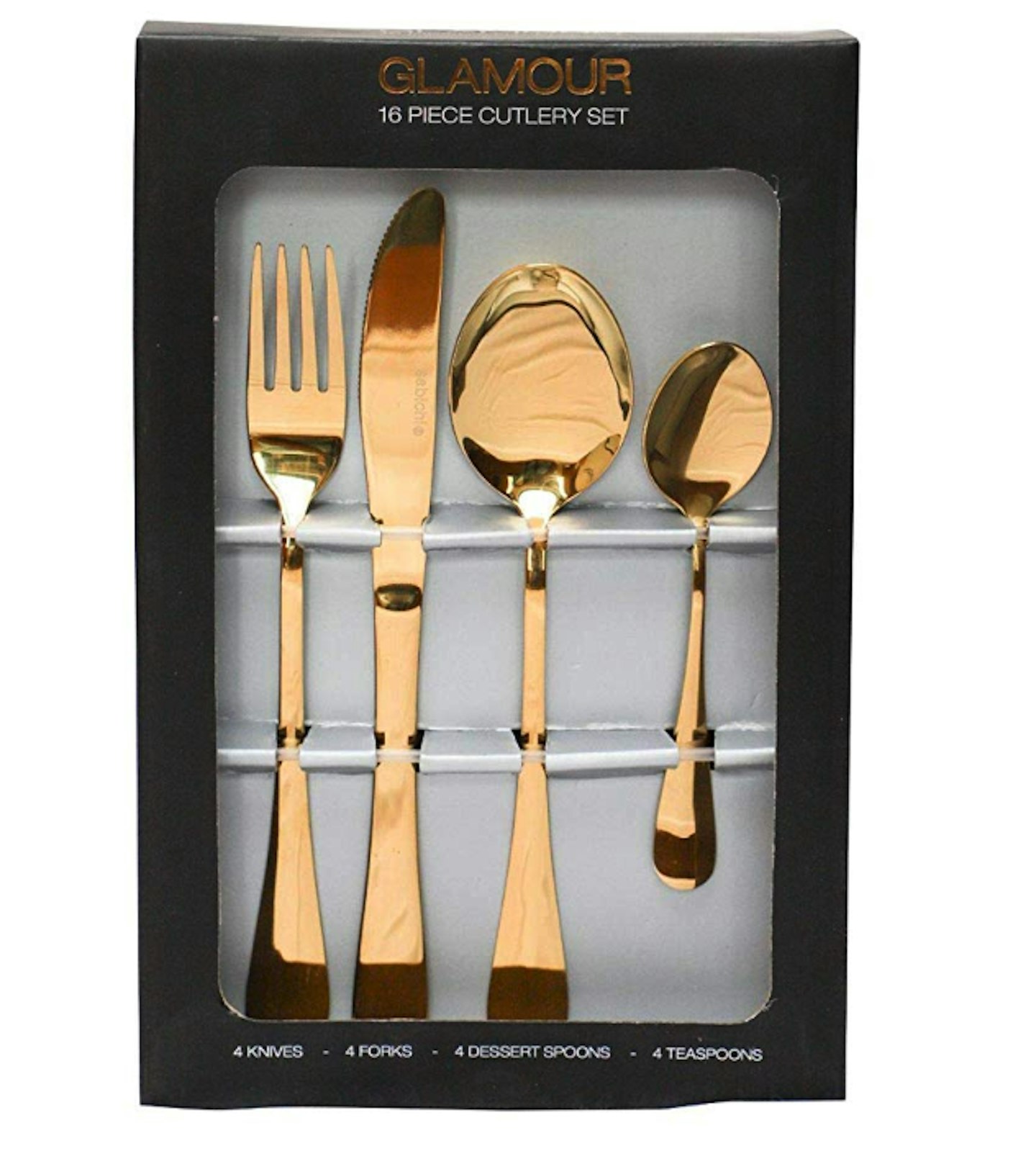 Sabichi Glamour Gold 16-Piece Cutlery Set, £15.89