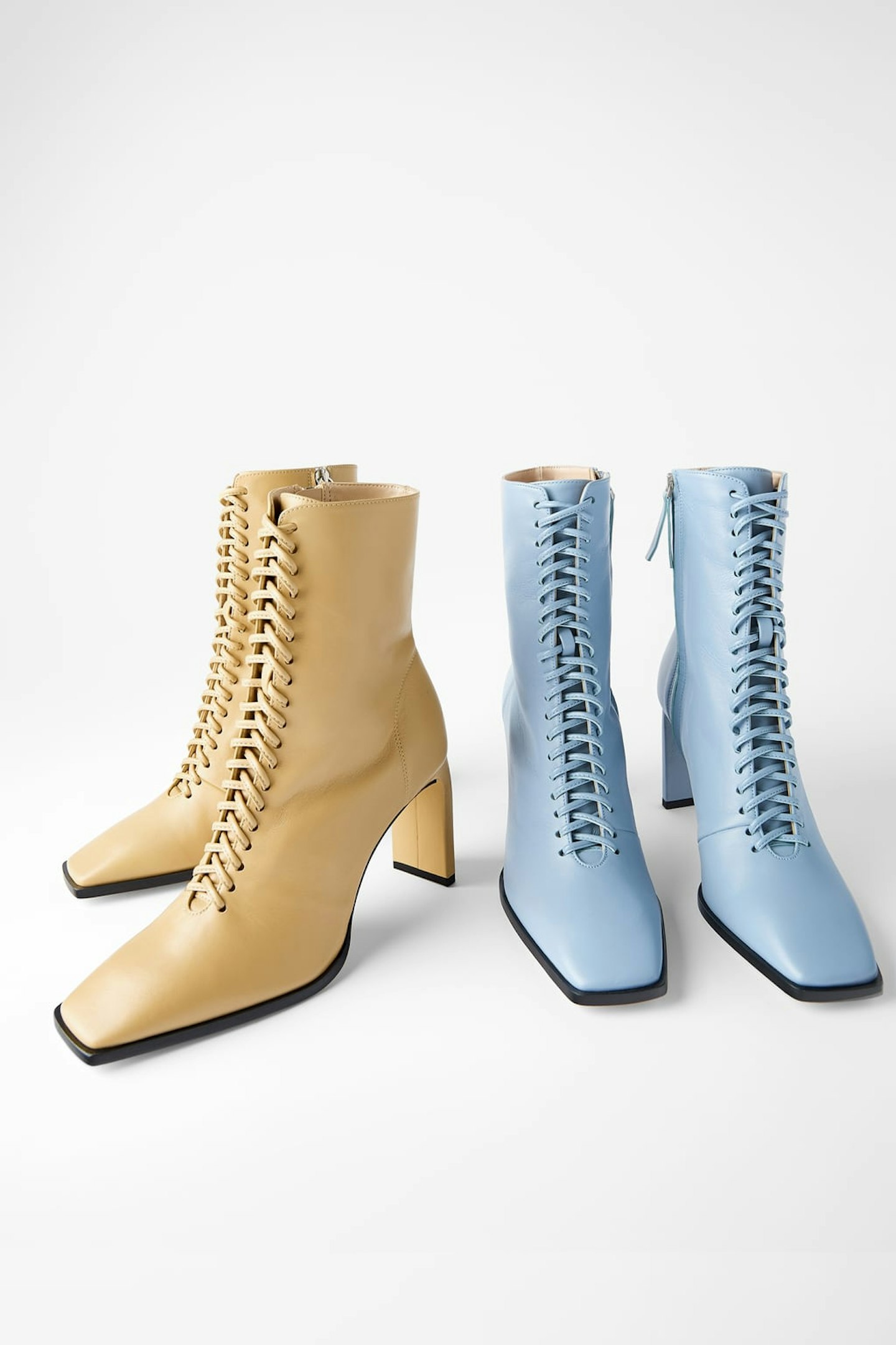 Zara, Lace-Up Leather High Heel Ankle Boots, £95.99