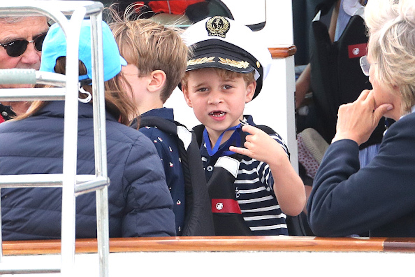 Kate Middleton Wears Striped a Sandro Shirt to King's Cup Regatta