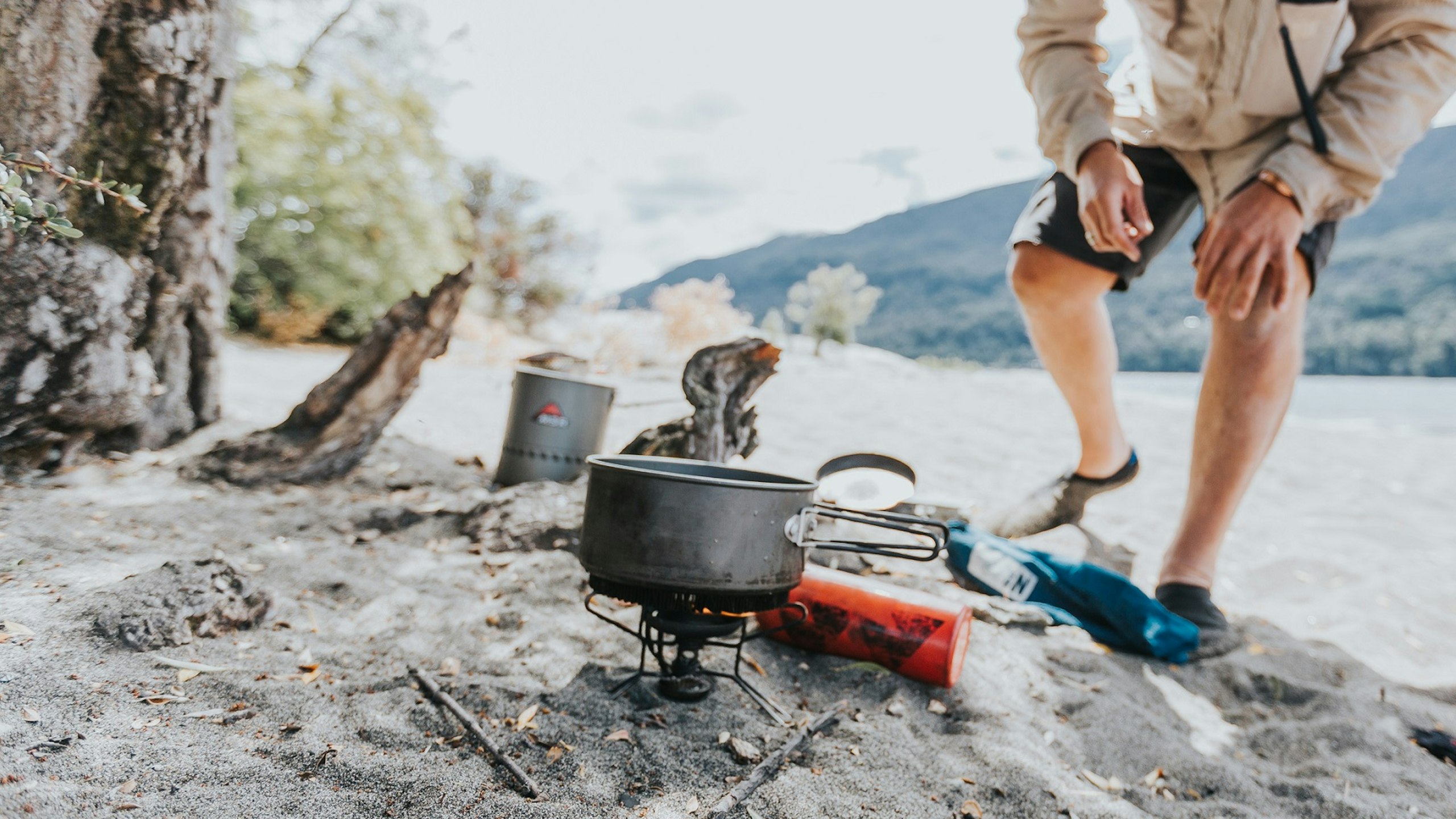 Camping stove beach